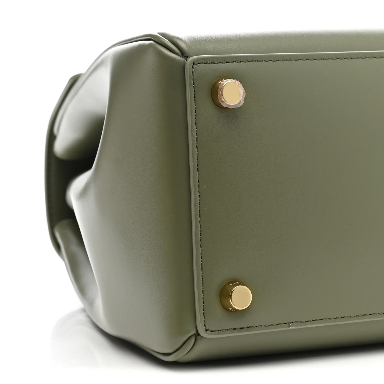 Satinated Calfskin Medium 16 Top Handle Bag Sage - Top Club