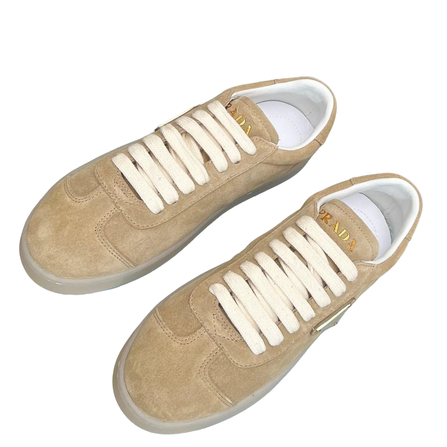 Prada Unisex Sneakers Triangle Logo Luxury Fashion Sneakers - Sneaker Replica Workshop
