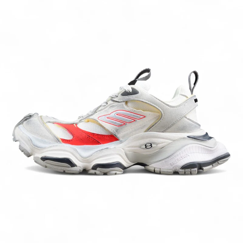 Balenciaga Cargo Sneaker 'Worn-Out - White Red' - Sneaker Replica Workshop