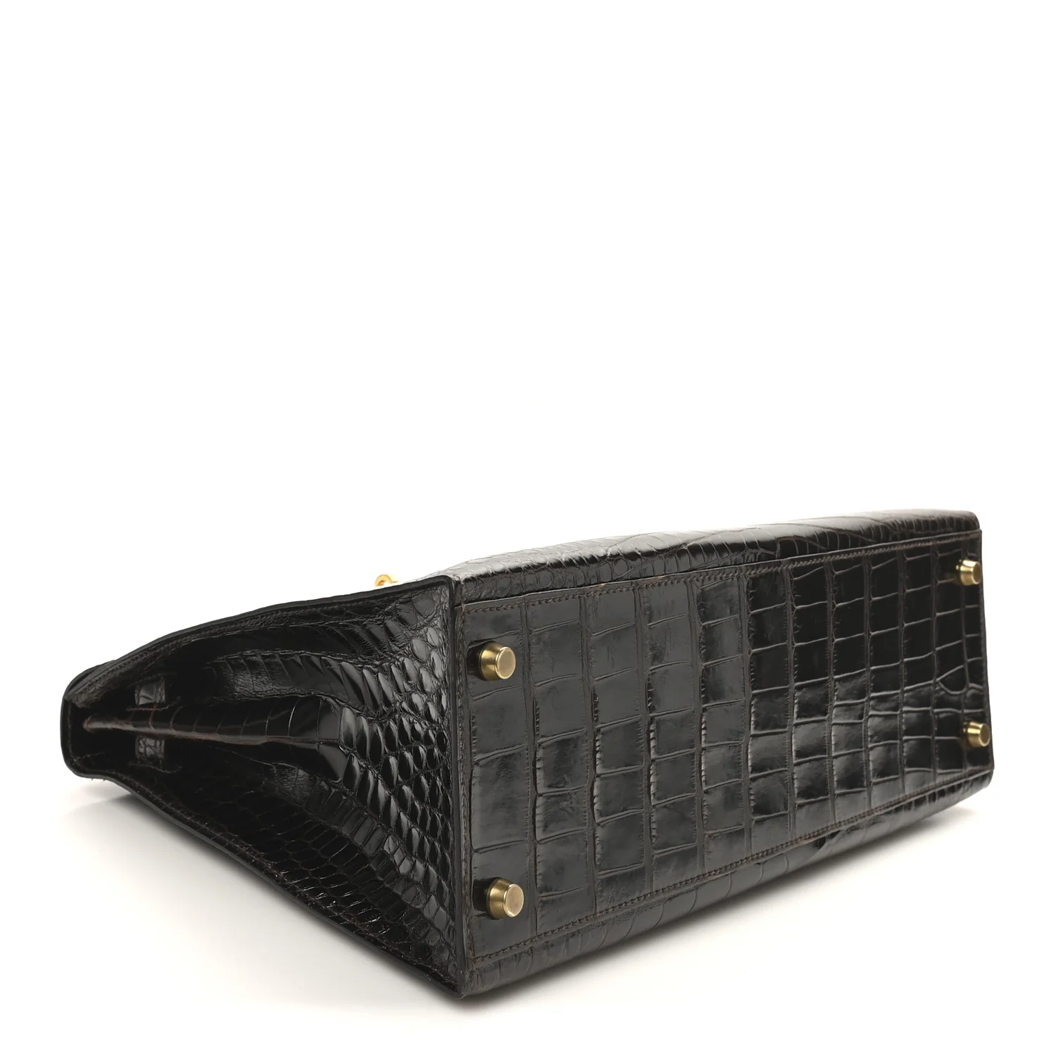 Shiny Alligator Kelly Sellier 32 Havane - Top Club