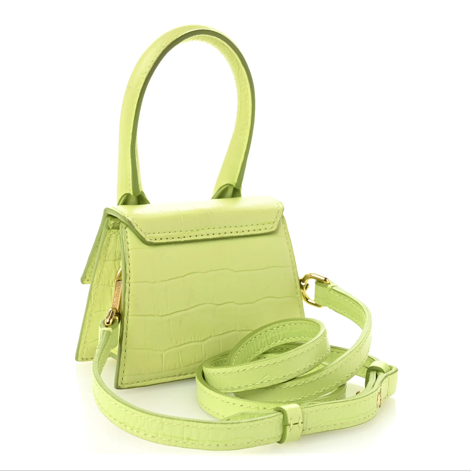 Calfskin Crocodile Embossed Le Chiquito Light Green - Top Club