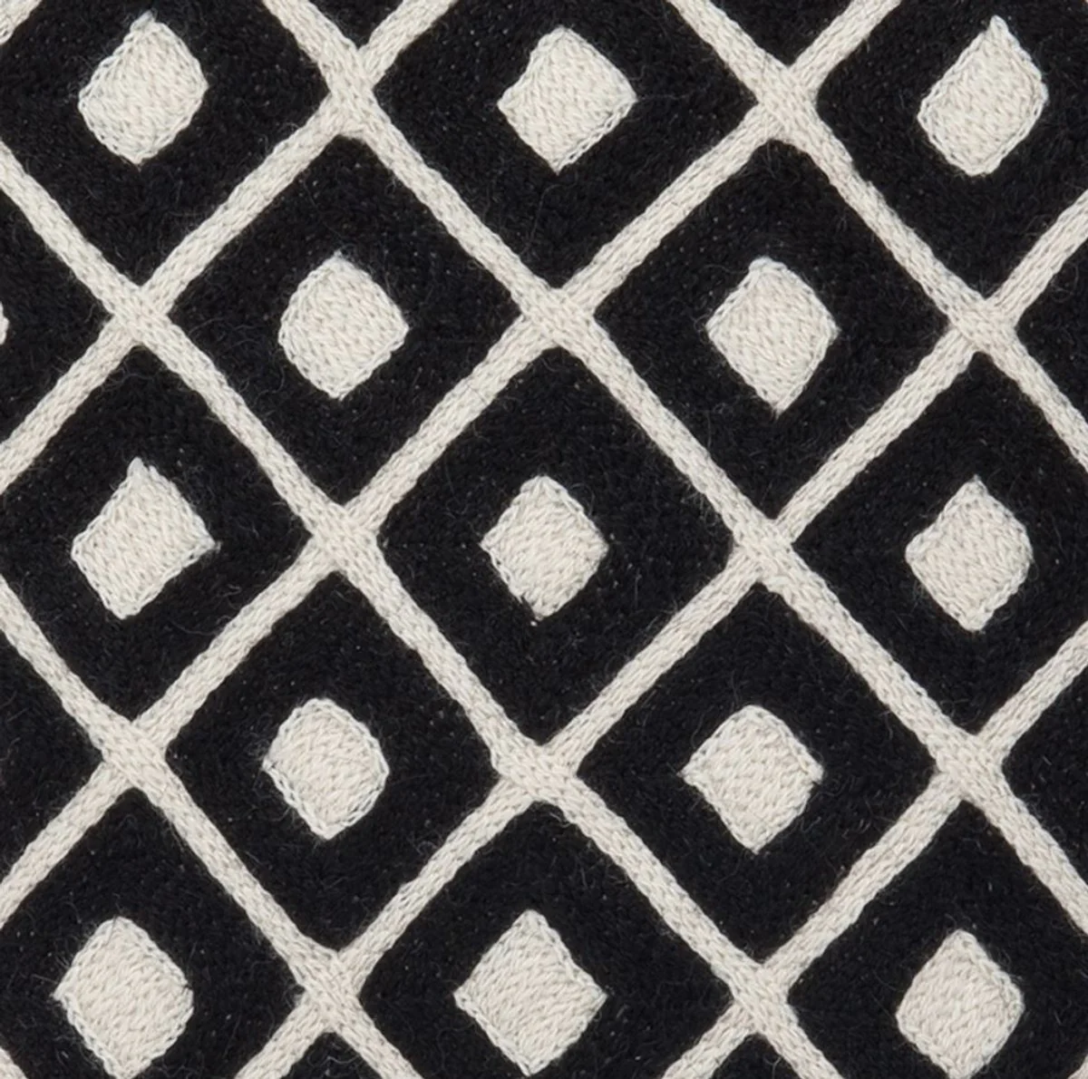 Black cushion with pattern 50 x H. 50 cm - luxury quality