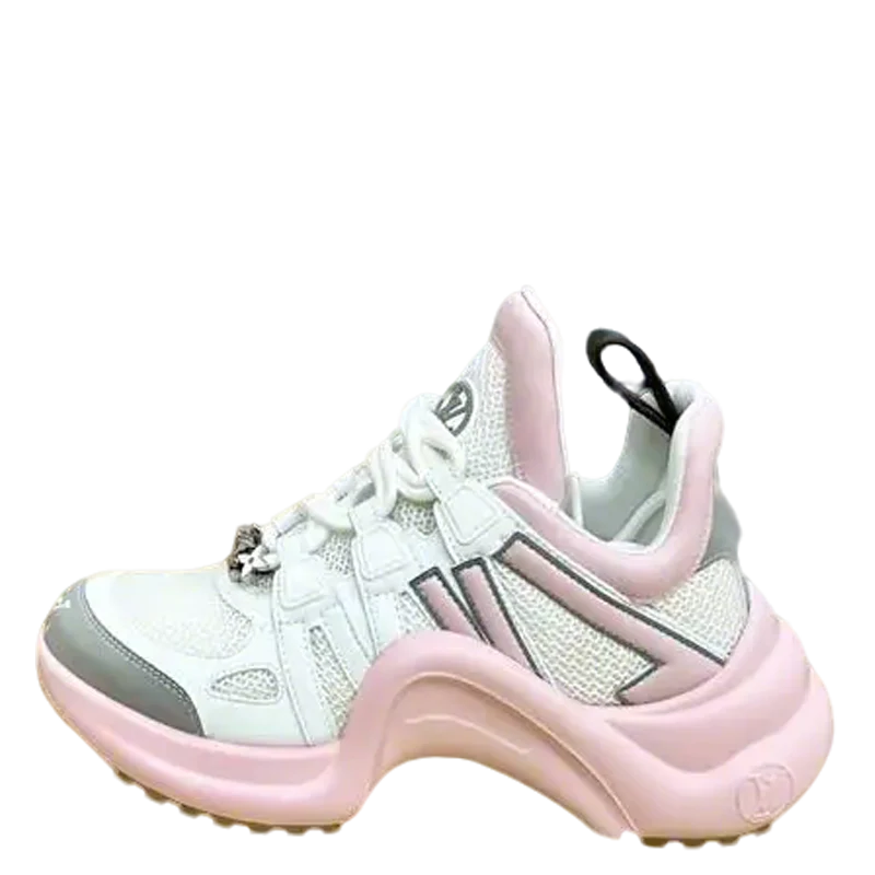 Charming Louis Vuitton Women Chunky Sneakers in Sweet Pink Tone - Sneaker Replica Workshop