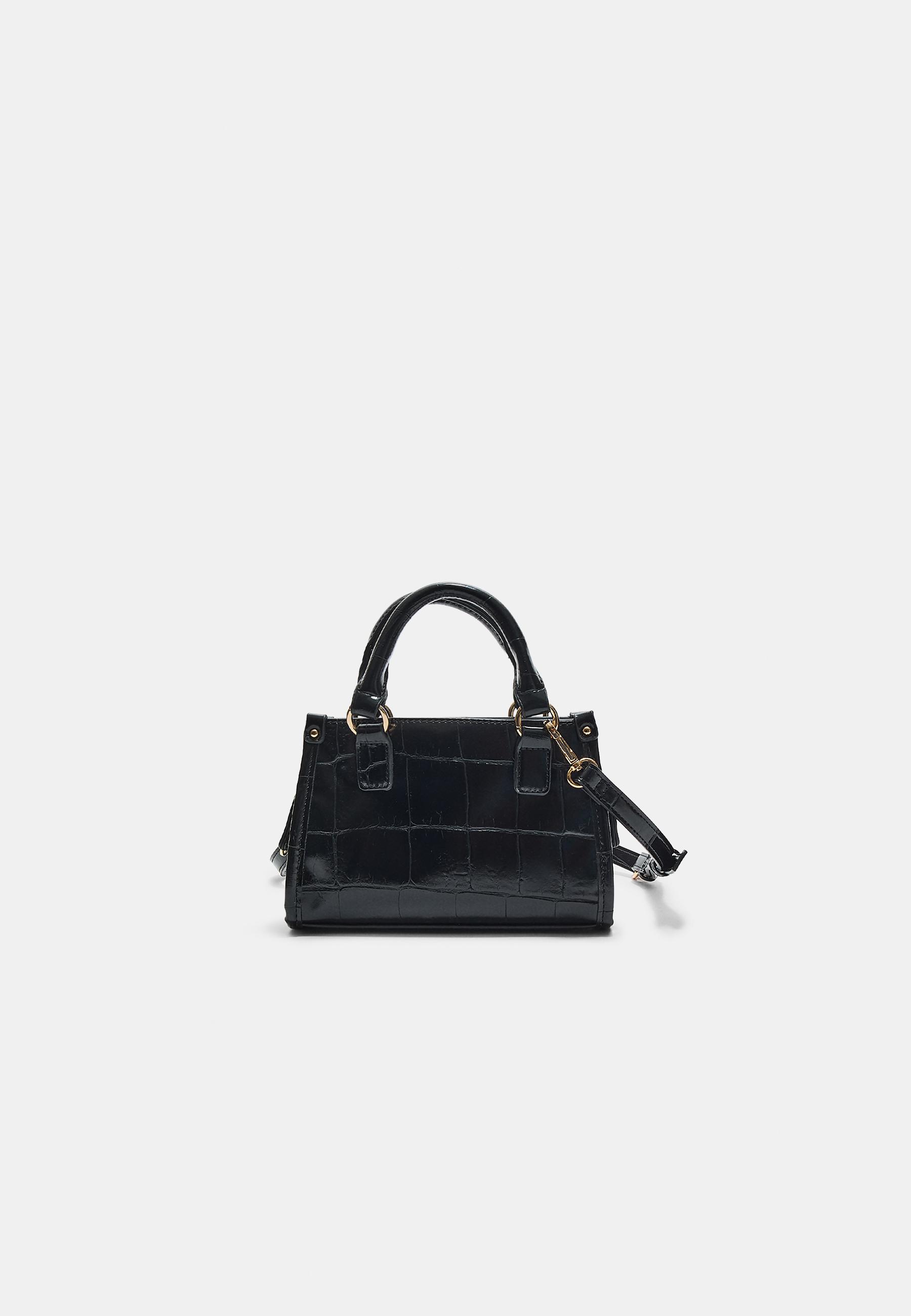 MINI TOTE CROSSBODY BAG WITH COCONUT EFFECT