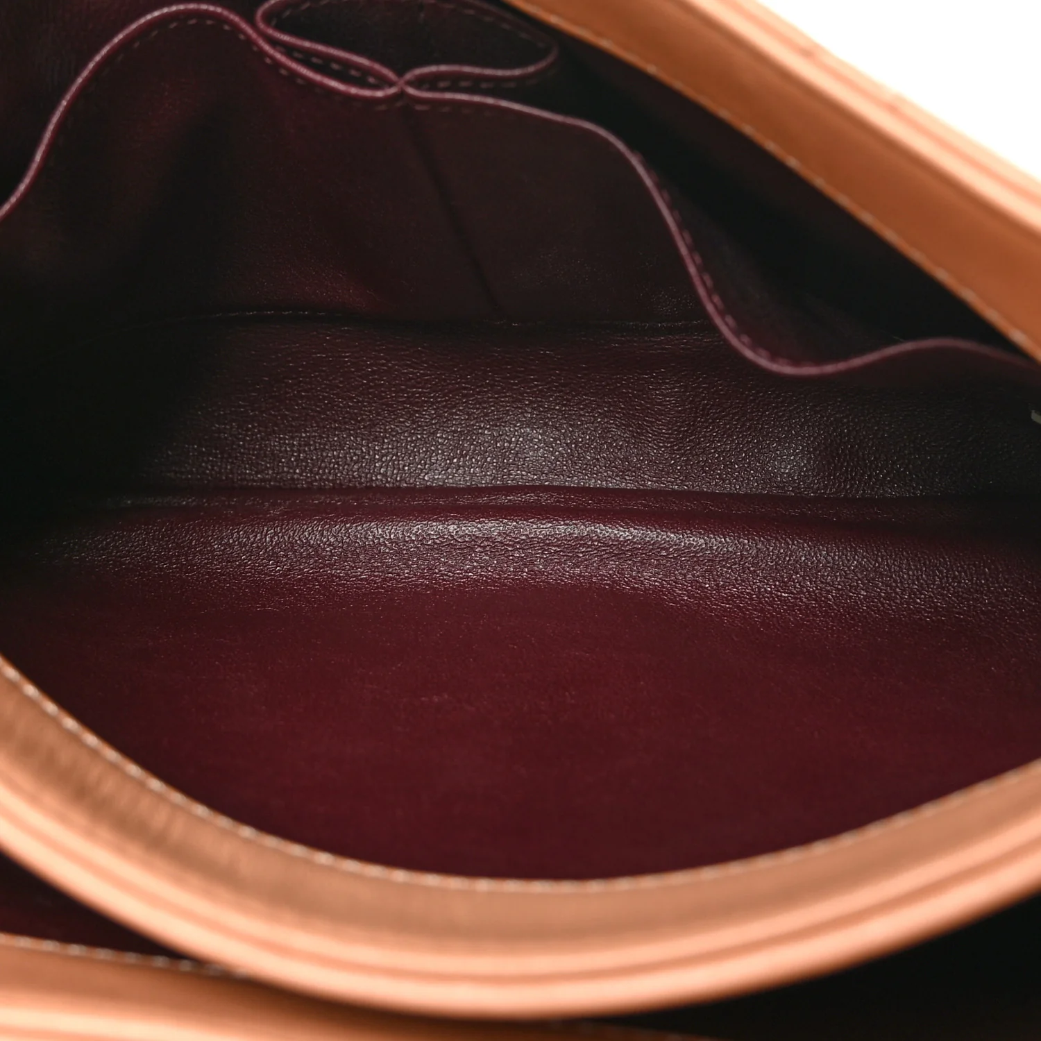 Lambskin Quilted Small Trendy CC Dual Handle Flap Bag Camel - Top Club