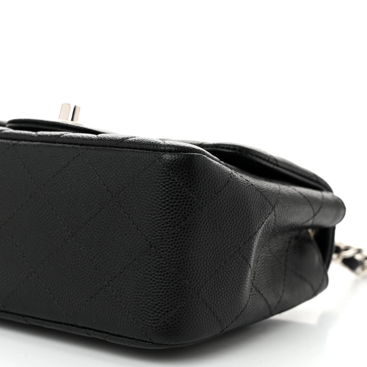 Caviar Quilted Mini Square Flap Black - Top Club