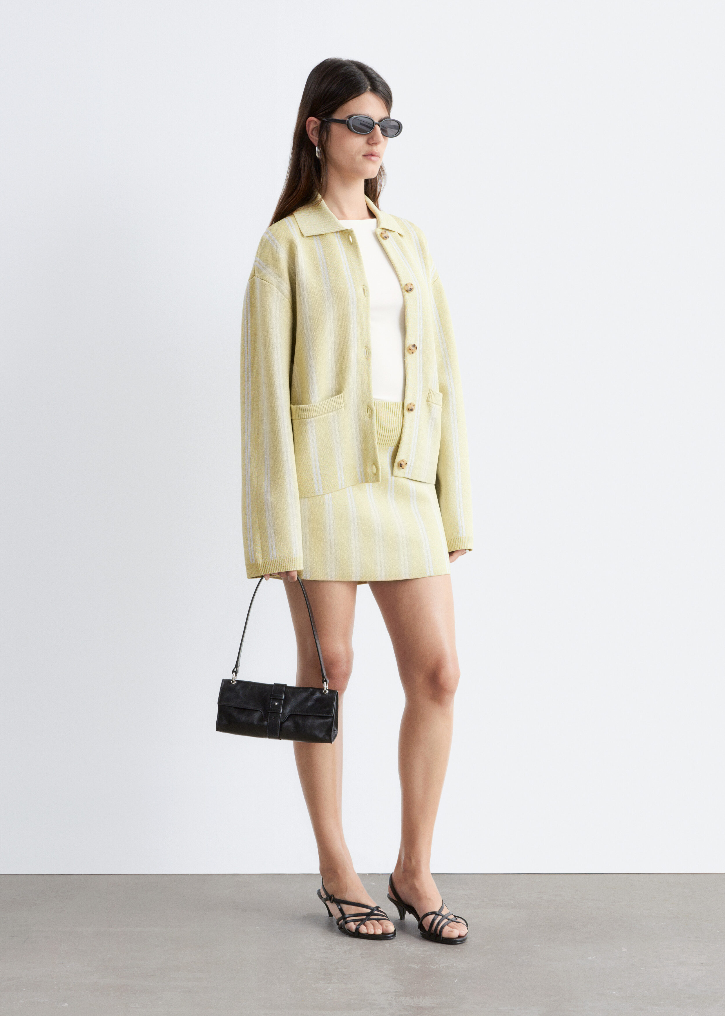 & Other Stories OVERSIZED POLO-KNIT CARDIGAN