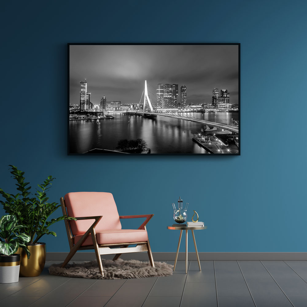 Walljar plexiglas schilderij - Rotterdam Skyline II Plexiglas schilderij - 150 x 225 cm