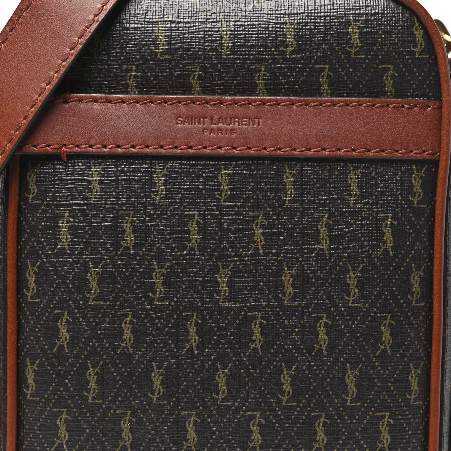 Canvas Smooth Calfskin Le Monogramme Crossbody Pouch Chestnut - Top Club