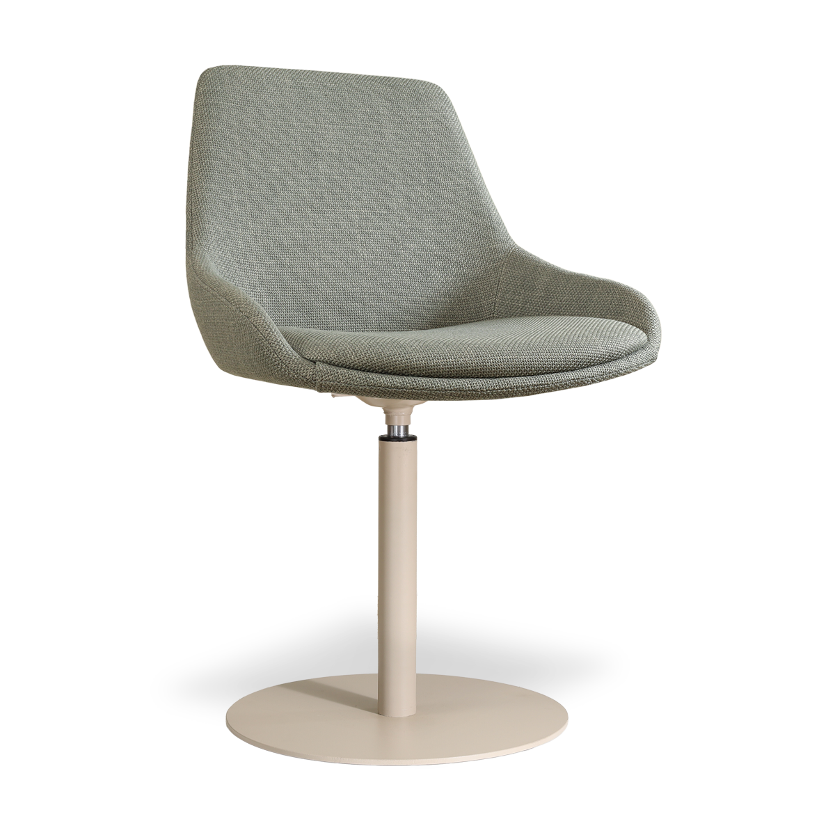 Eetkamerstoel Niva-Isa draaibaar tulp saliegroen/beige
