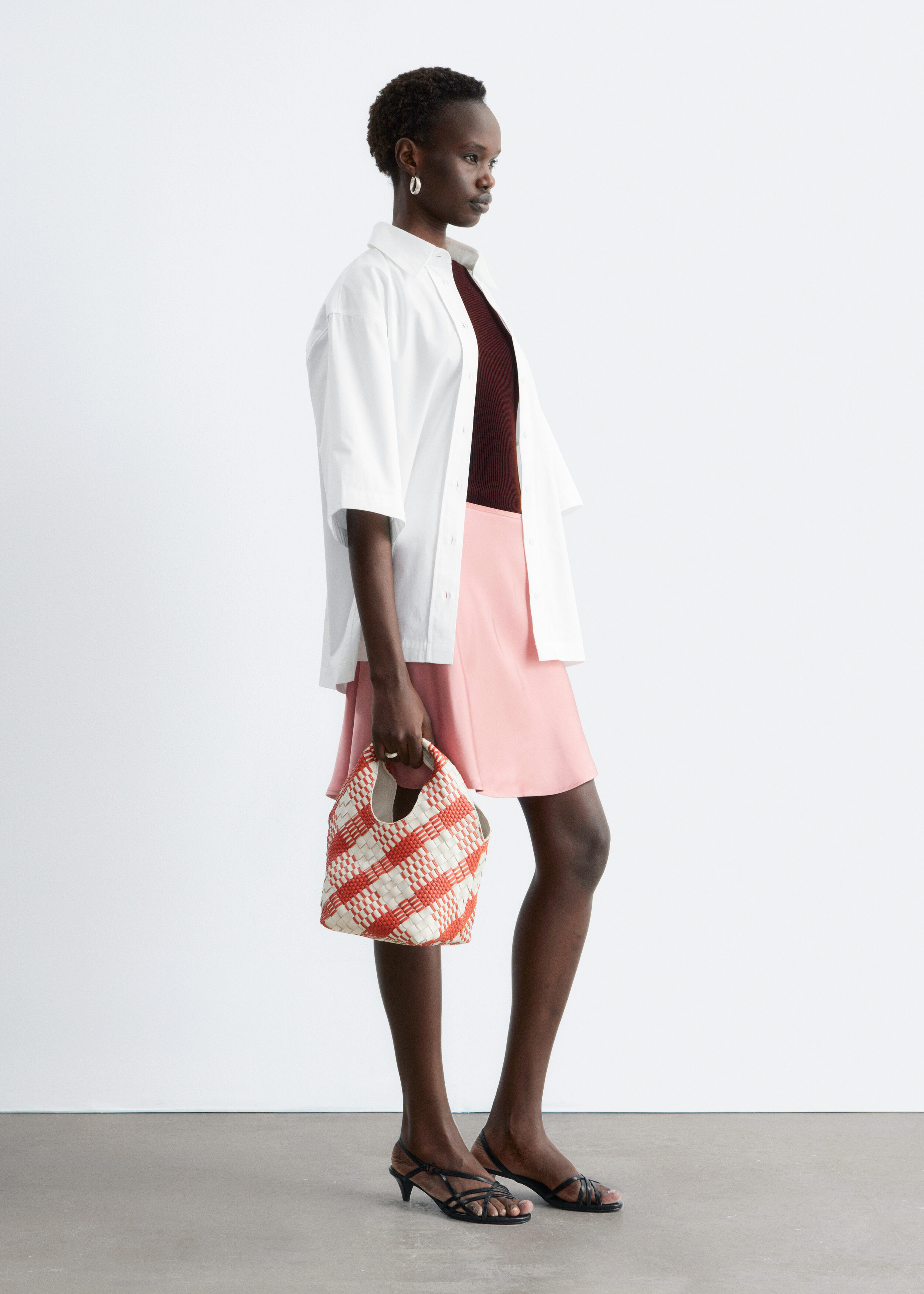 & Other Stories BIAS-CUT VISCOSE MINI SKIRT
