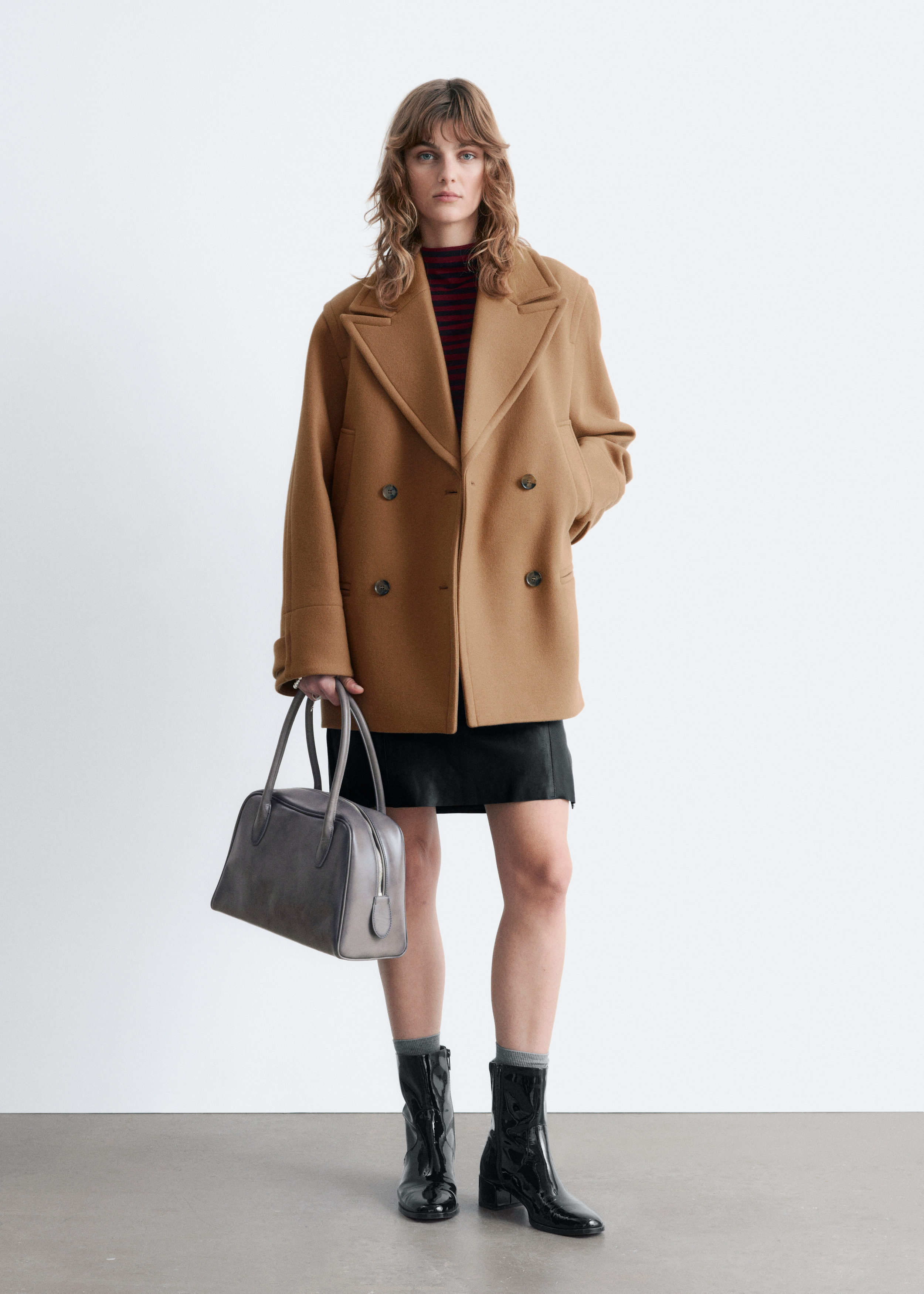 & Other Stories TAILORED WOOL PEA COAT
