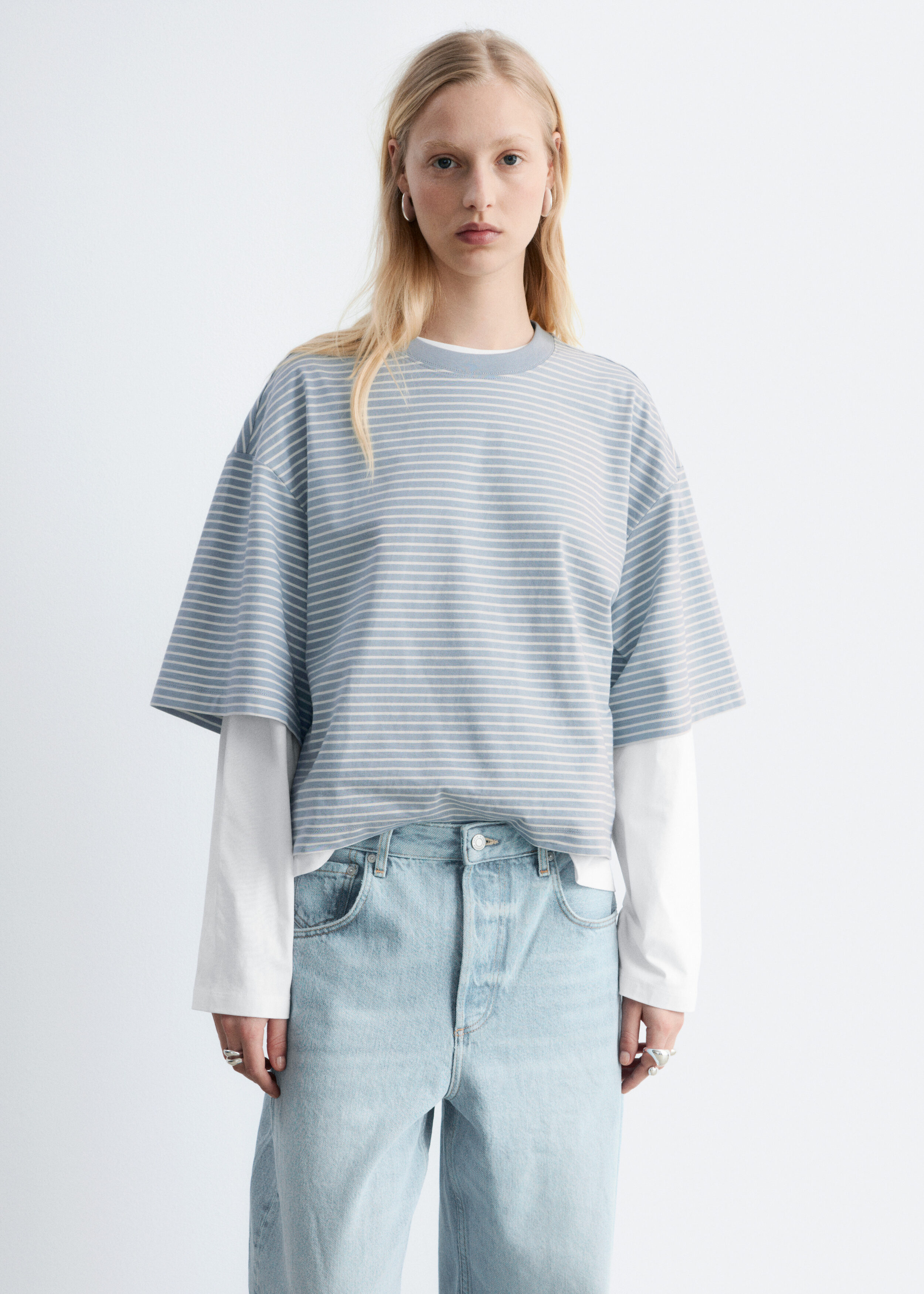 & Other Stories OVERSIZED STRIPED COTTON T-SHIRT