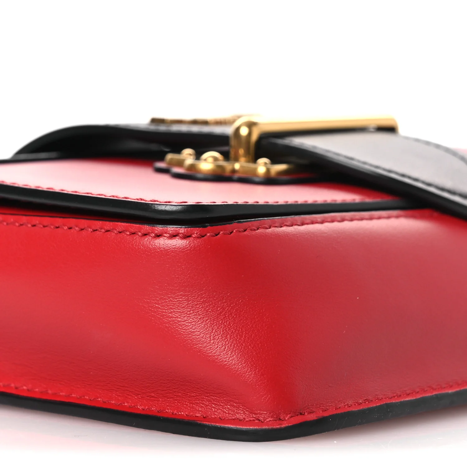 Saffiano City Calf Cahier Belt Bag Fuoco Black - Top Club