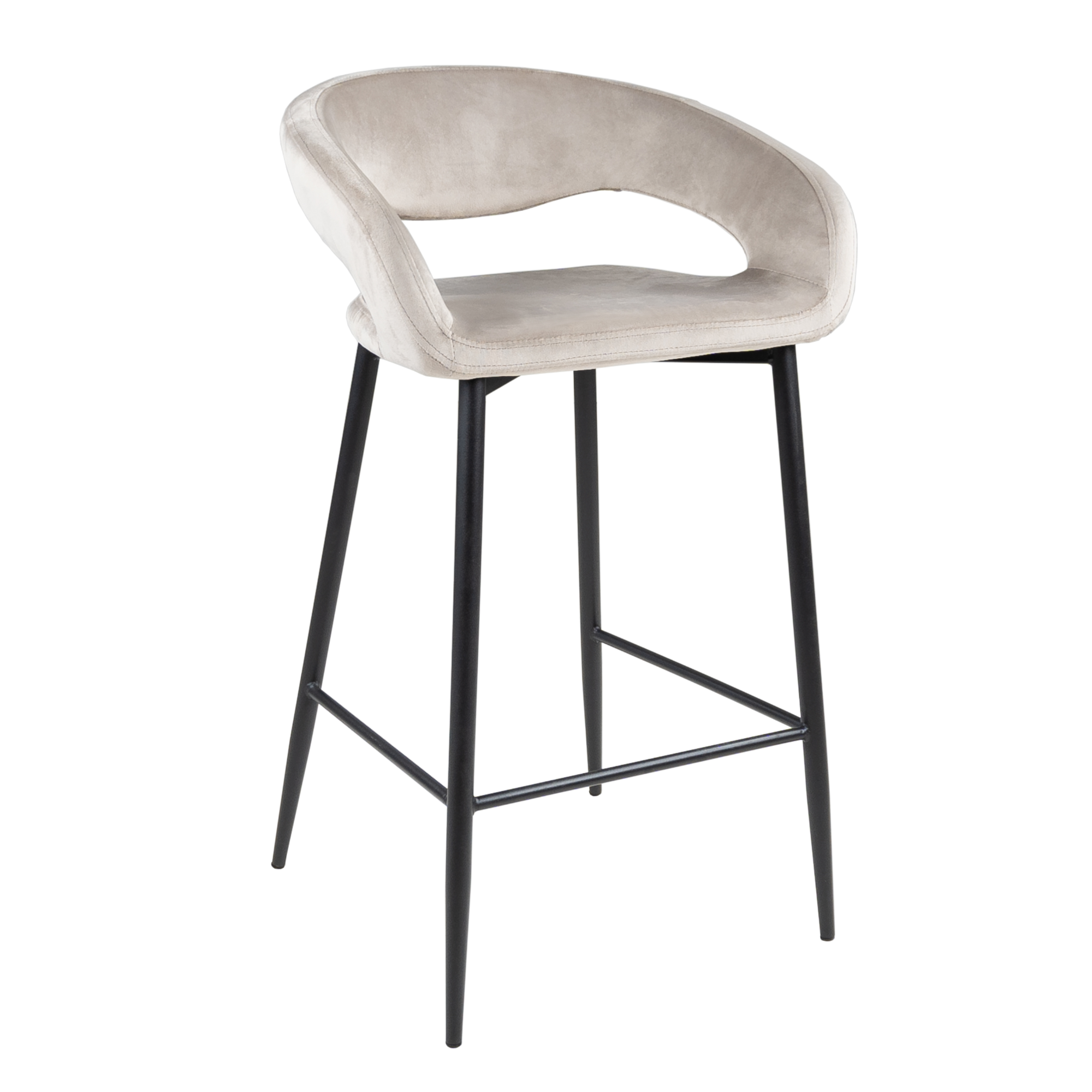 Kick barkruk Lenn velvet -Champagne