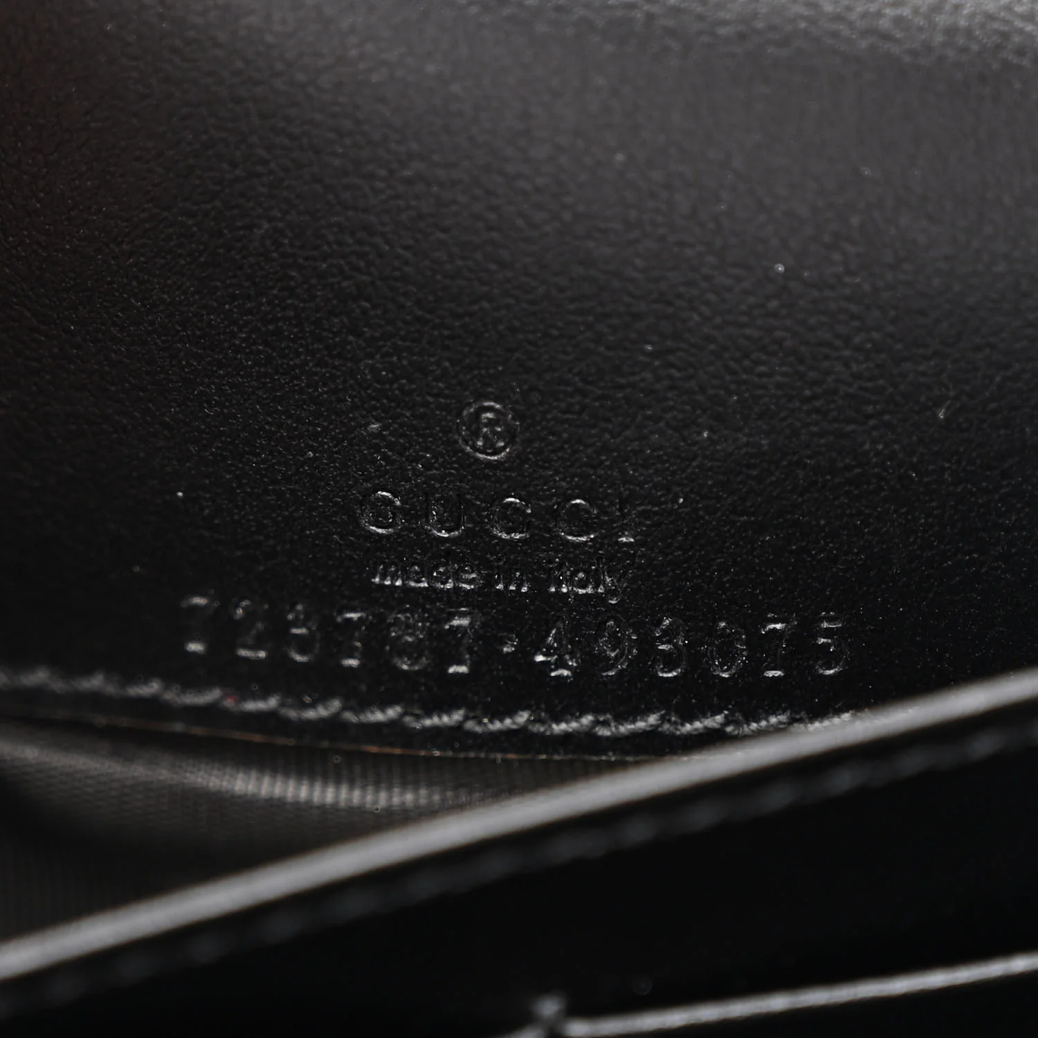 Calfskin GG Matelasse Chain Wallet Black - Top Club