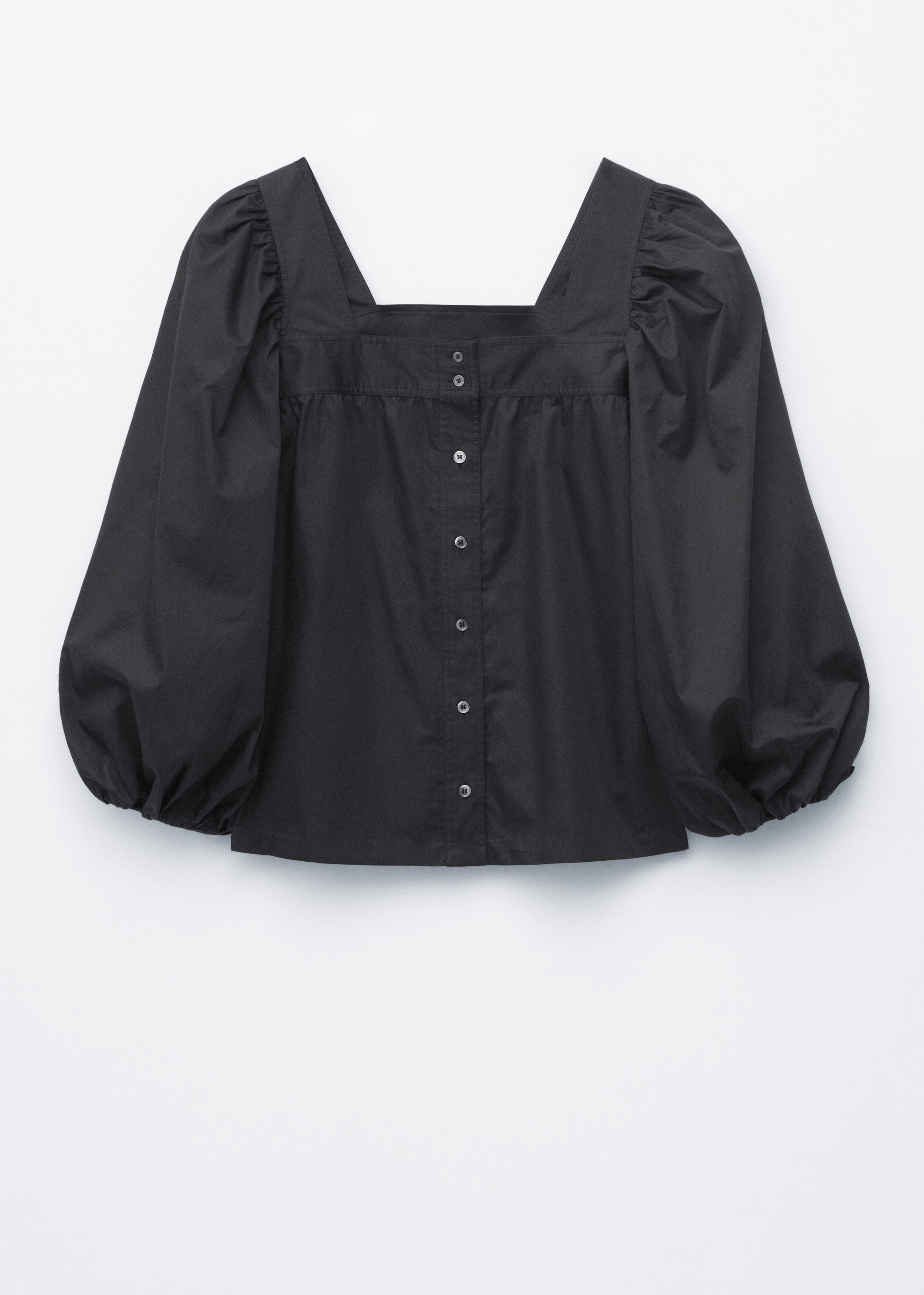 & Other Stories COTTON SQUARE-NECK BLOUSE