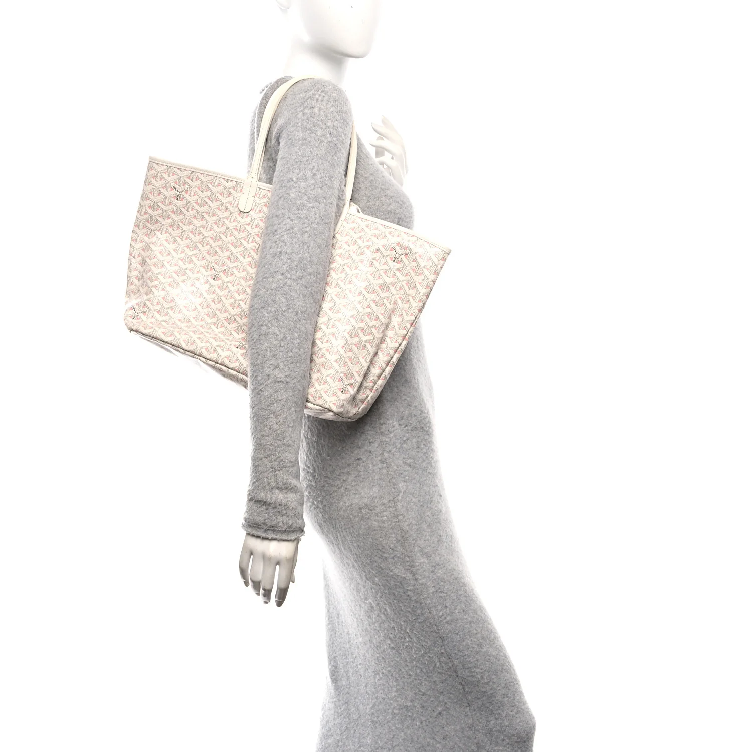 Goyardine Saint Louis Claire Voie PM White Pink