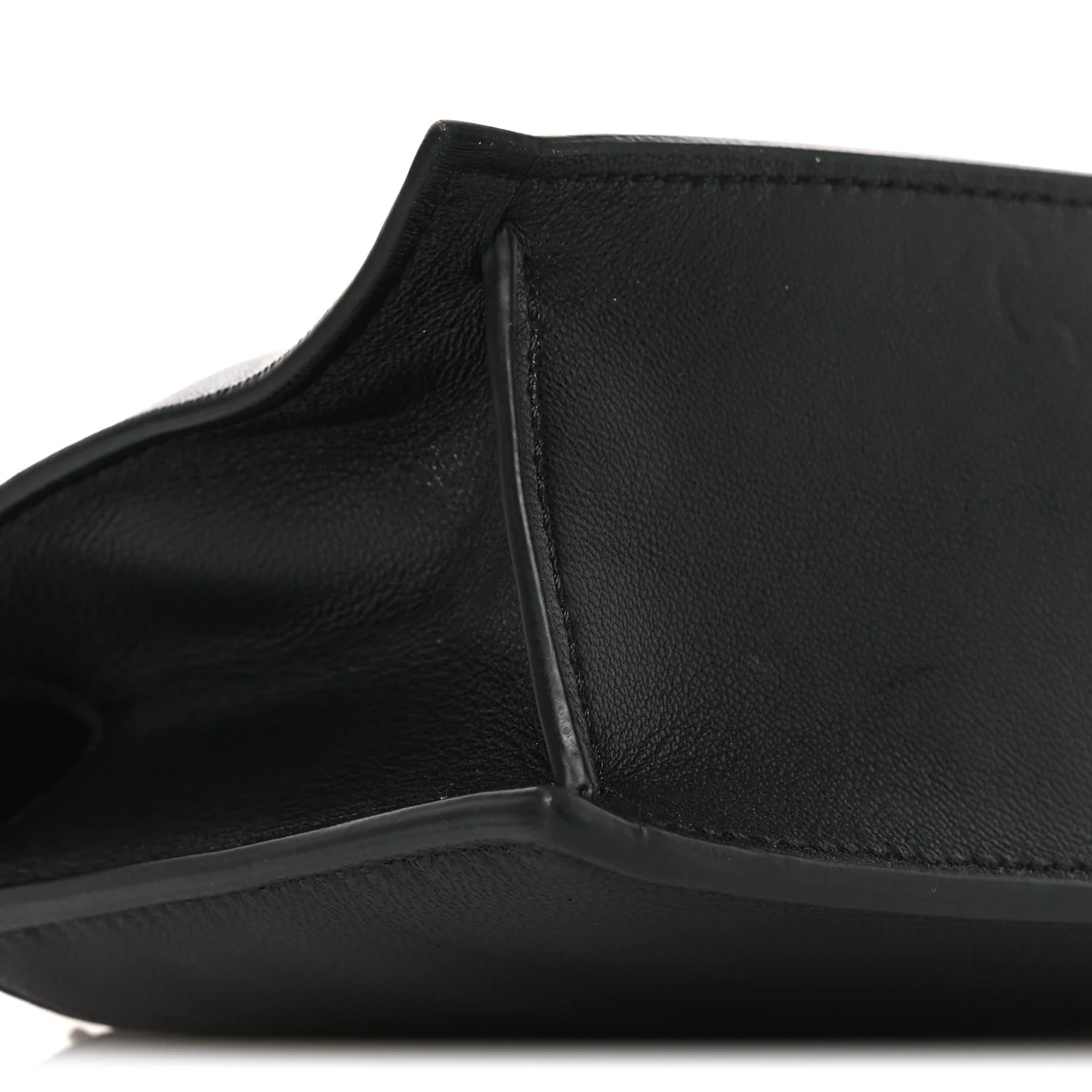 Smooth Calfskin La Pochette Rond Carre Black - Top Club