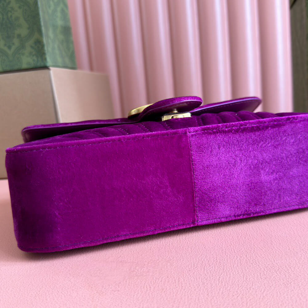 GG Velvet Small Marmont shoulder bag - Top Club
