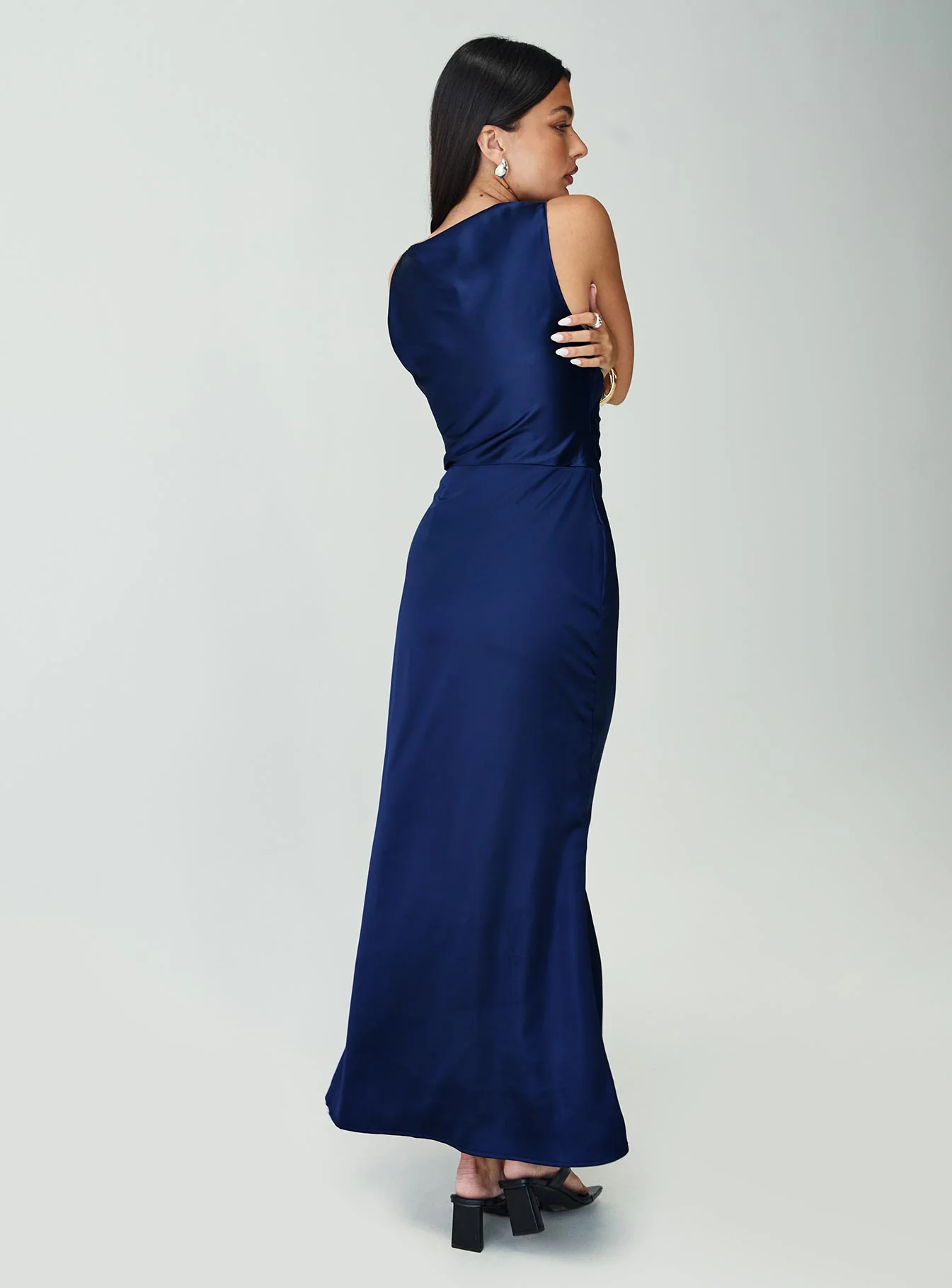 Soprano Plunge Maxi Dress Navy