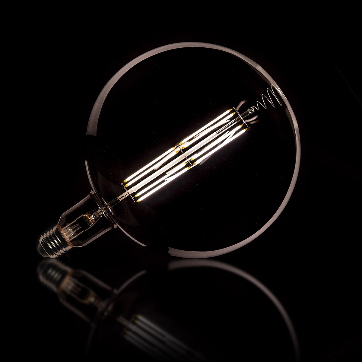 Lamp E - LED filament bol Ø20 Grijs