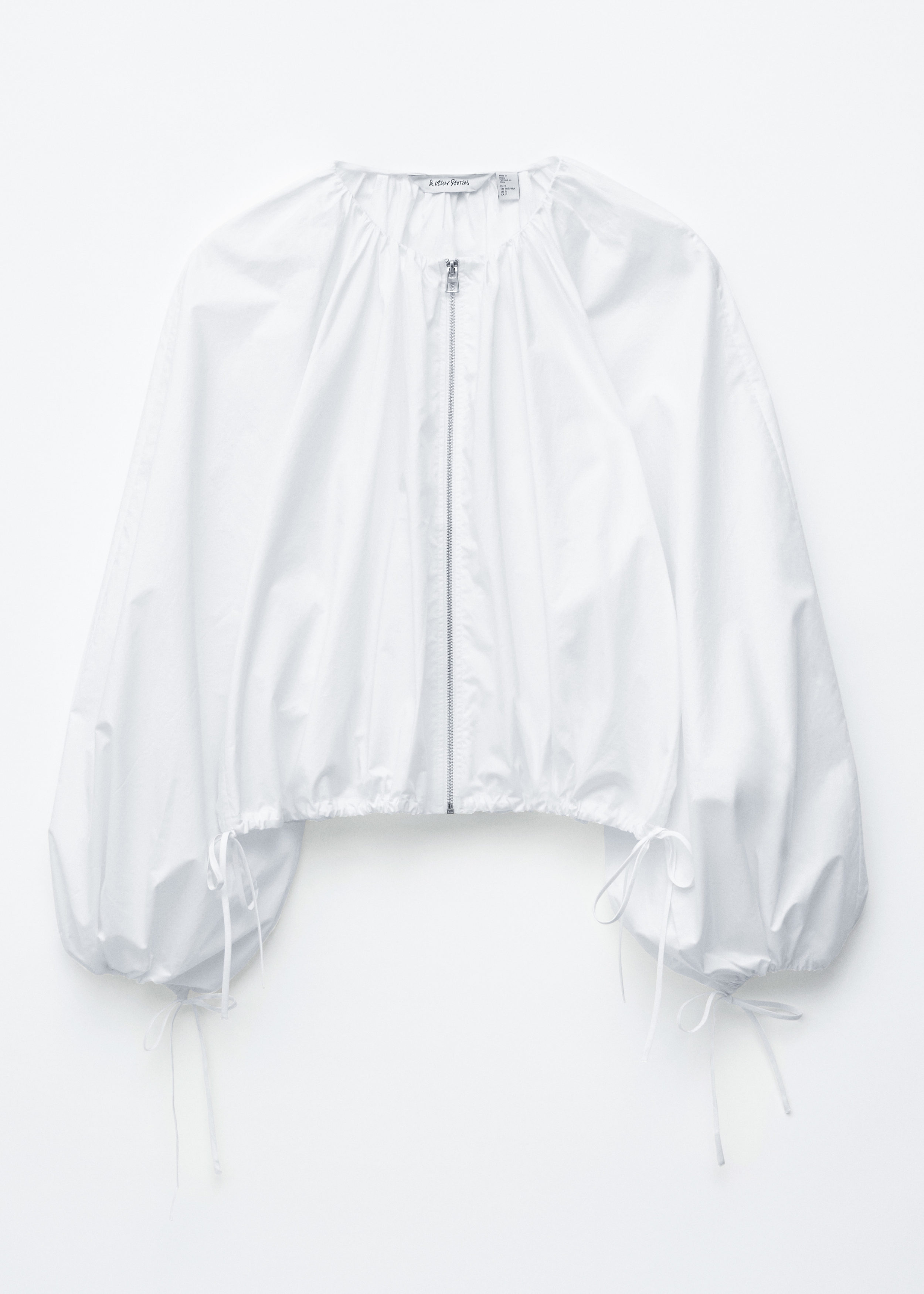 & Other Stories COTTON POPLIN ZIP-FRONT BLOUSE