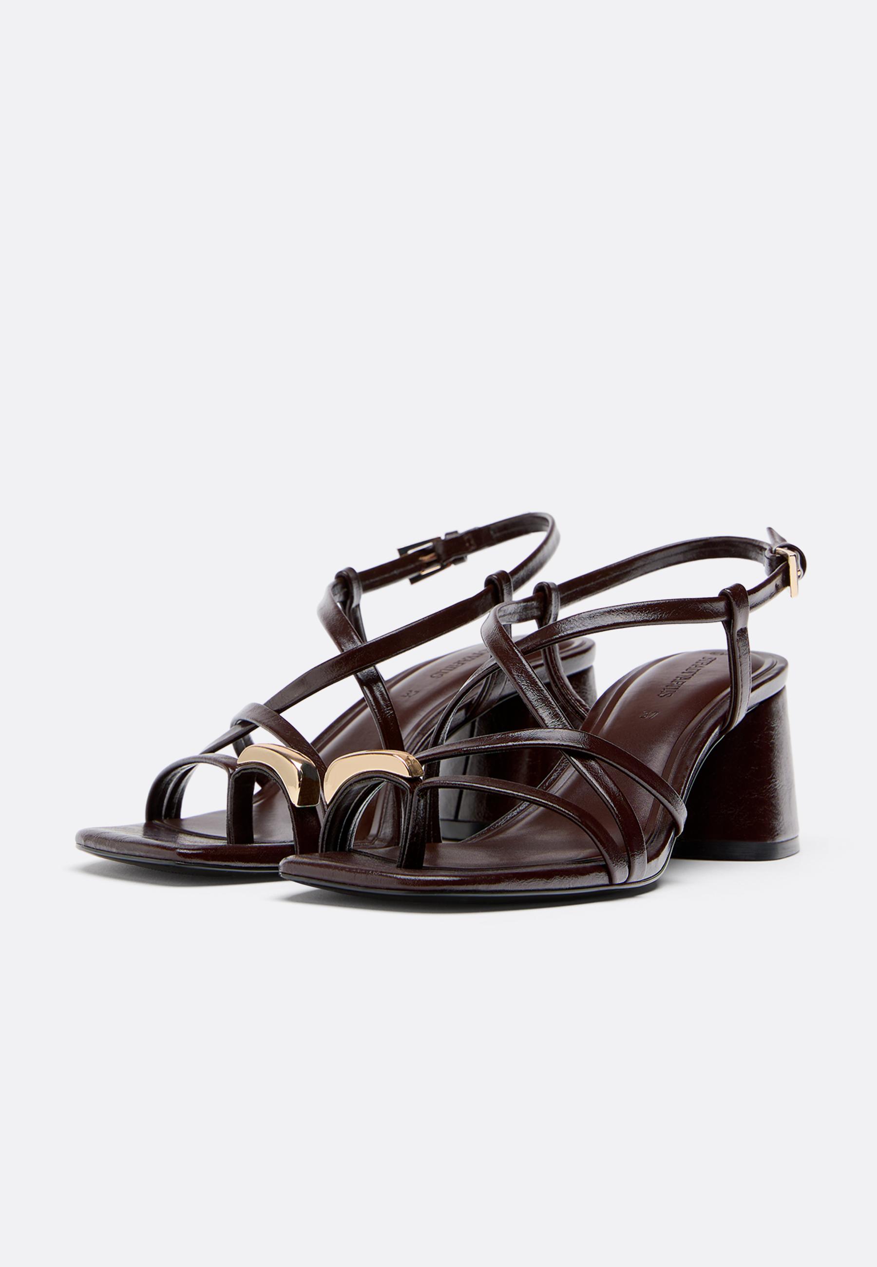 HEELED MULTI-STRAP SANDALS WITH DETAIL