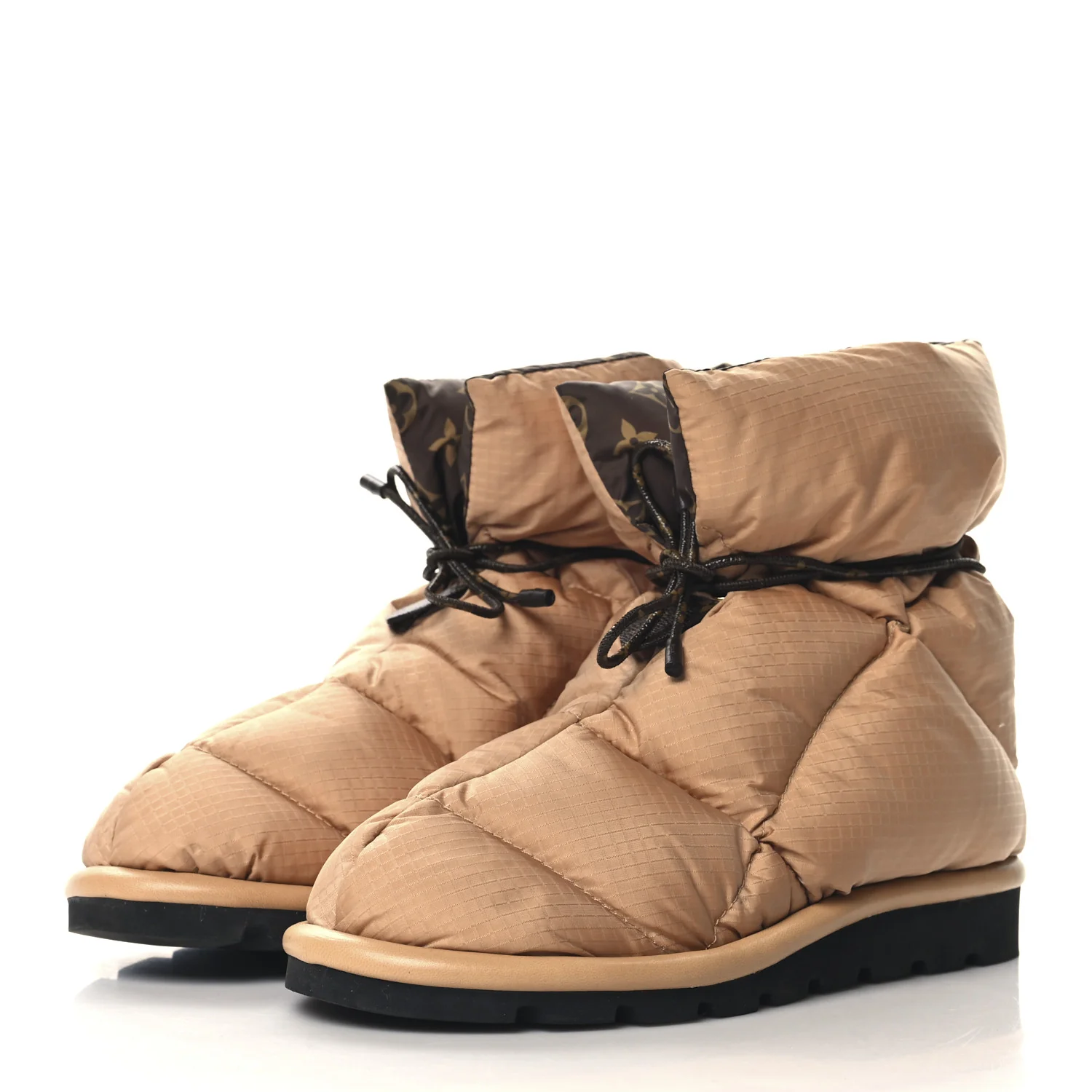 Nylon Monogram Pillow Comfort Ankle Boot 39 Beige - Top Club