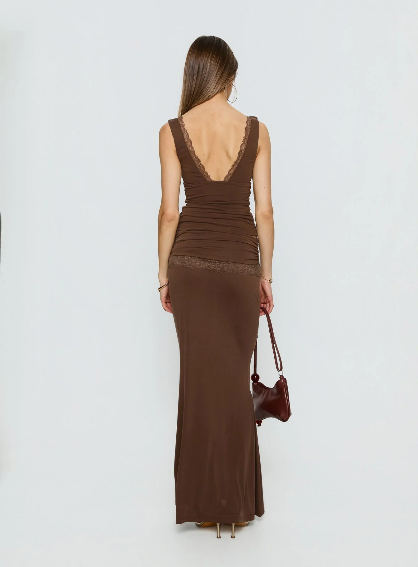 Zespri Jersey Maxi Skirt Brown