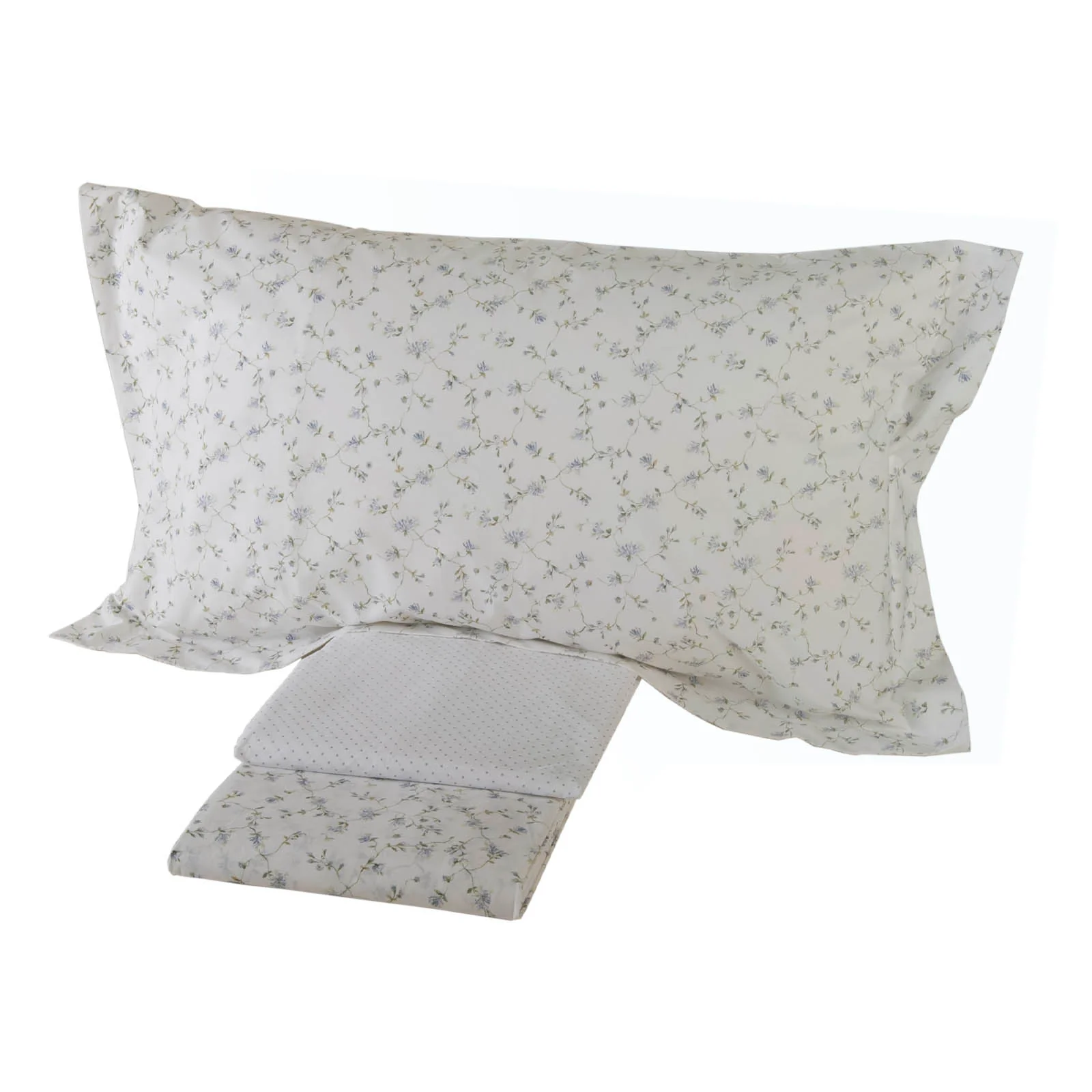 Completo Lenzuola In Percalle Fleuries Piazza E Mezza