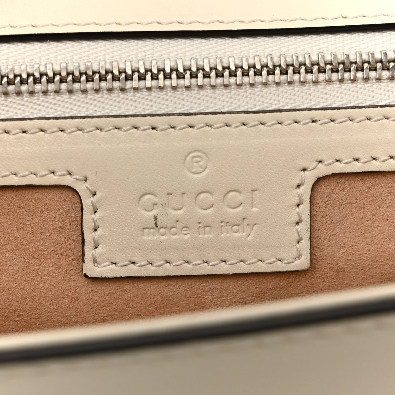 Senna Calfskin Petite GG Top Handle Shoulder Bag Mystic White - Top Club