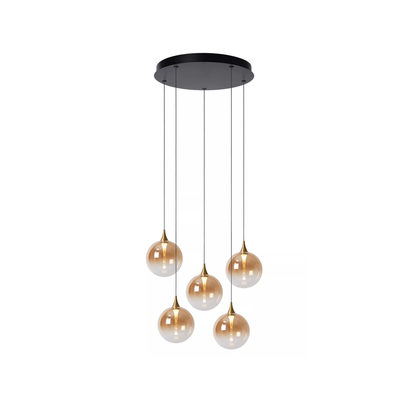 GISELA HANGLAMP 5-LICHTS Ø48CM AMBER