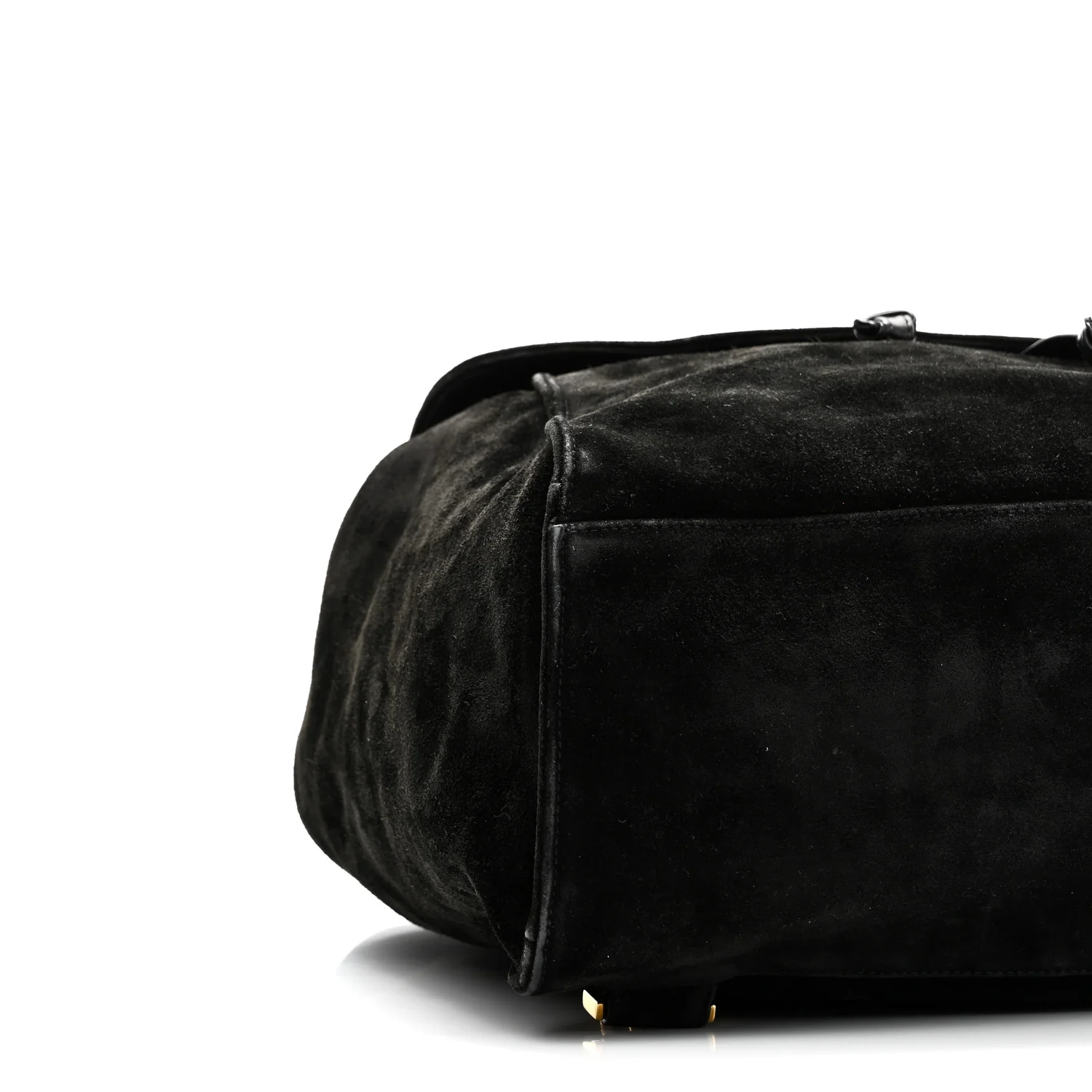 Suede CC Drawstring Backpack Black - Top Club