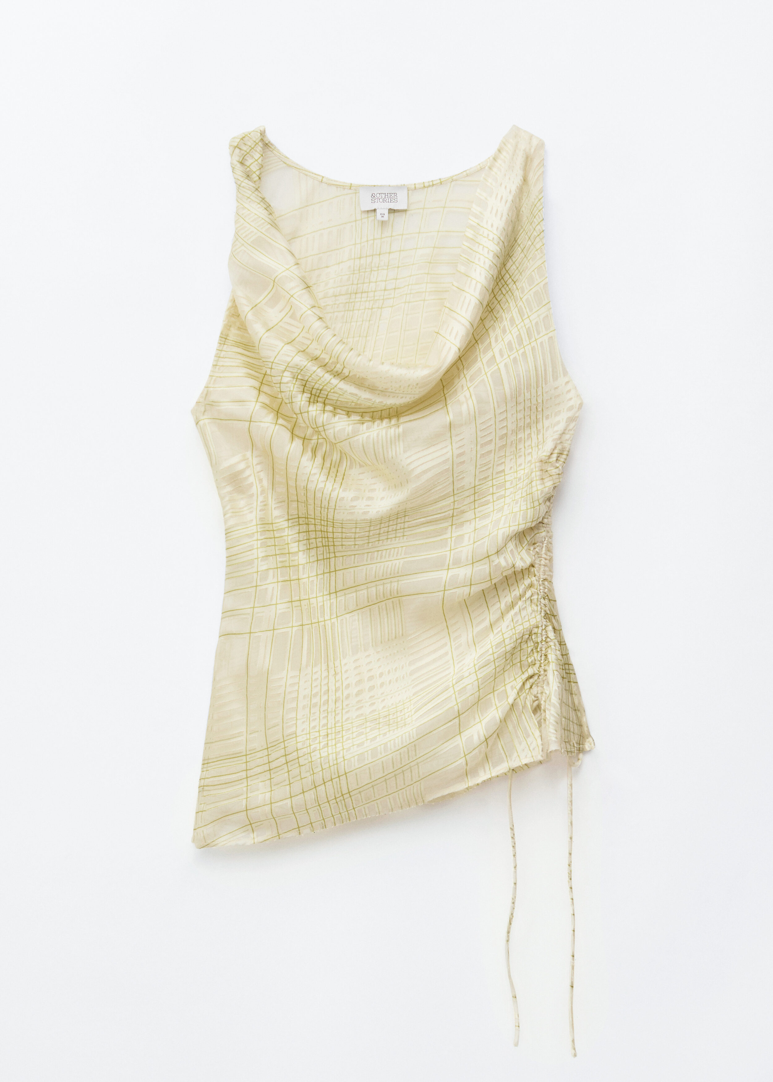 & Other Stories COWL-NECK DRAWSTRING TOP
