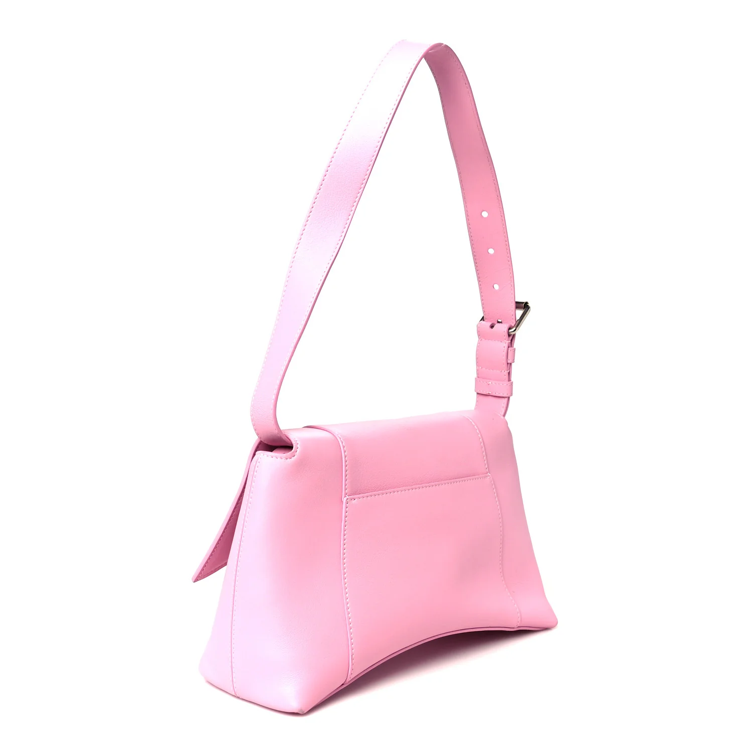 Semi Shiny Smooth Calfskin Small Downtown Shoulder Bag Candy Pink - Top Club
