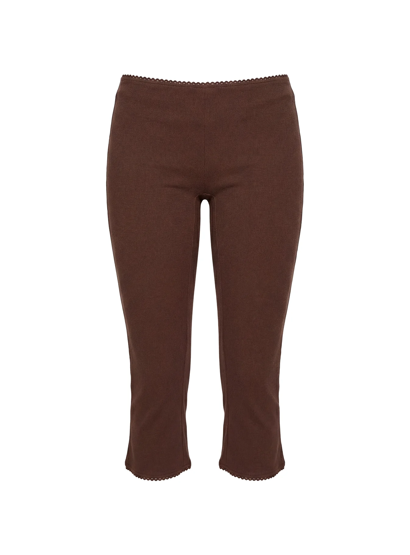 Baseline Rib Capri Pants Chocolate