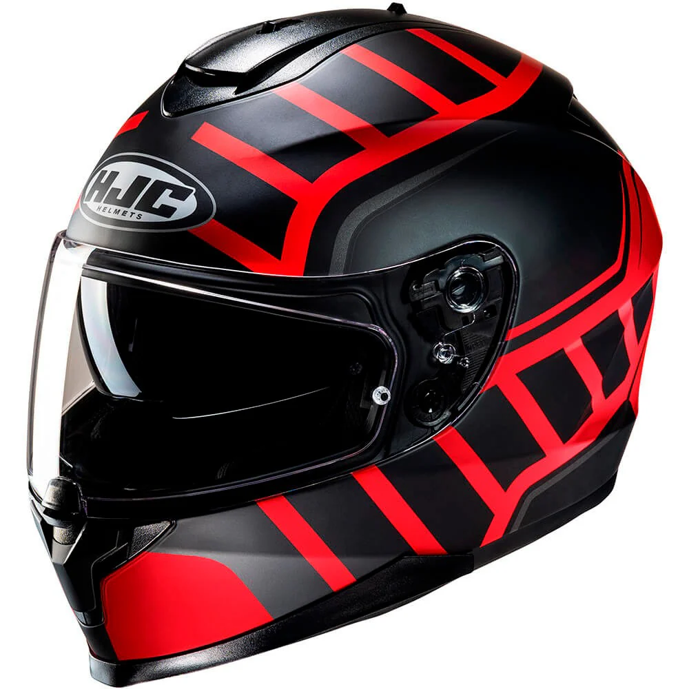 HJC C70N HOLT HELMET - BLACK / RED