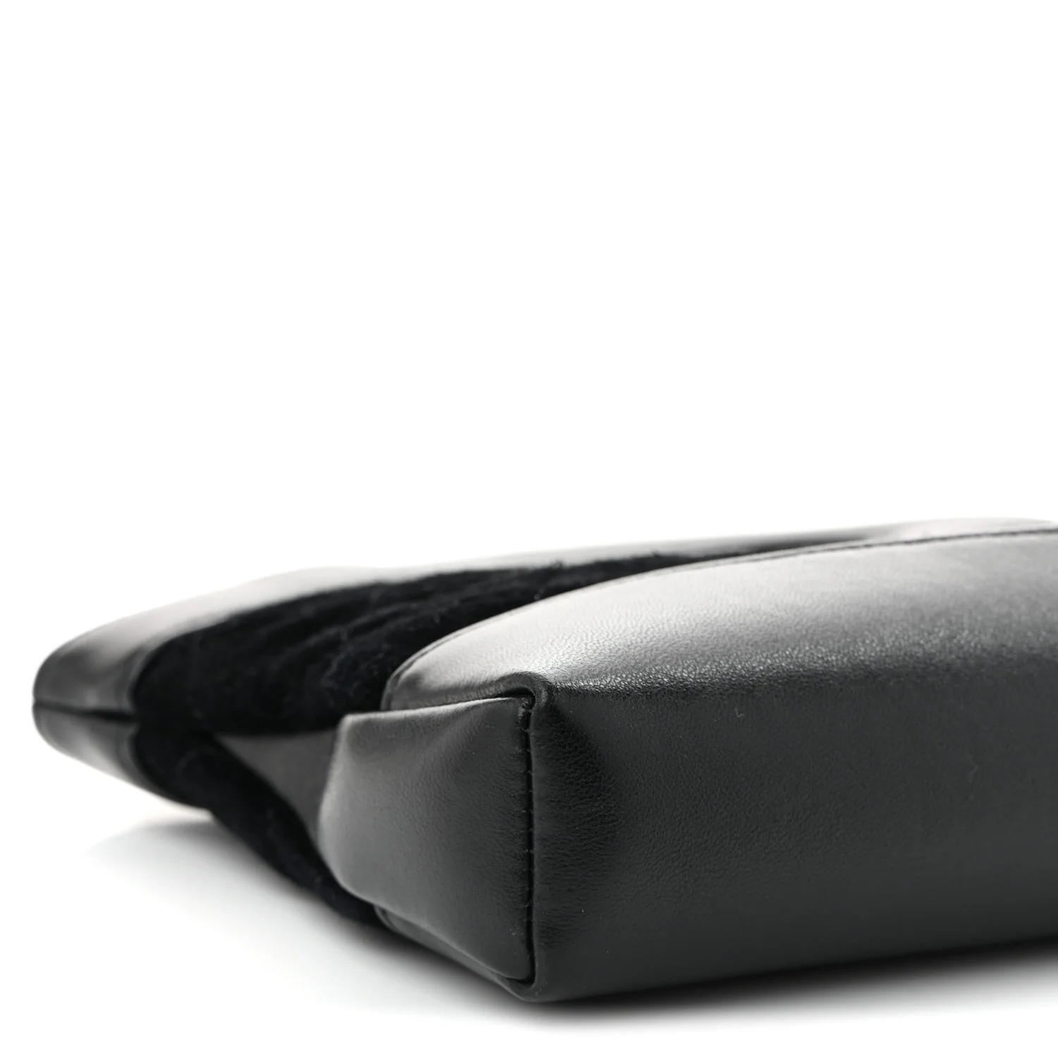 Suede Shiny Crumpled Calfskin Quilted Nano 31 Shopping Bag Black - Top Club