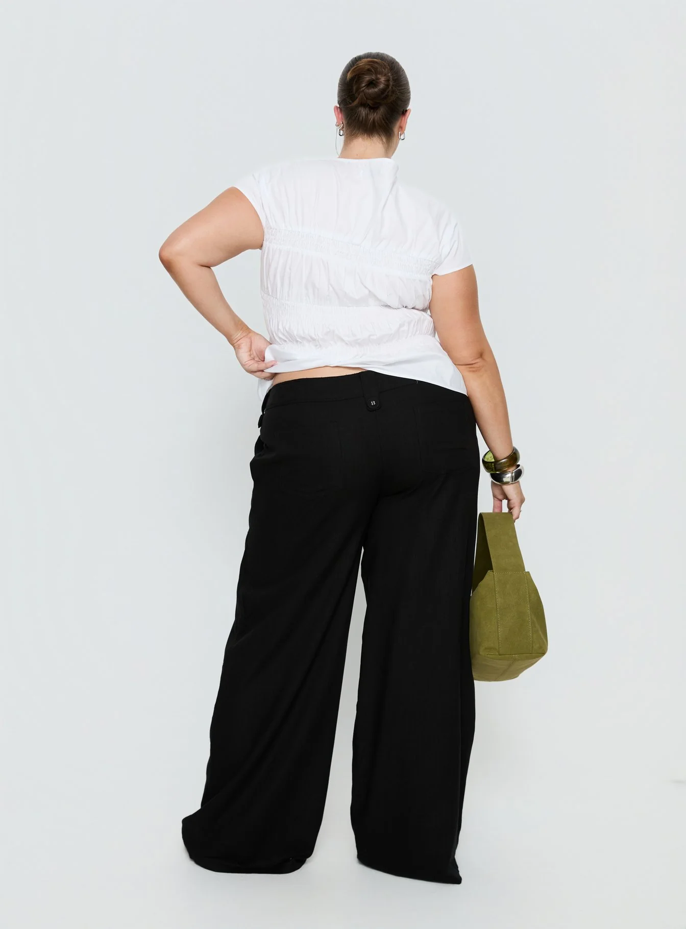 Pedra Wide Leg Pant Black Curve