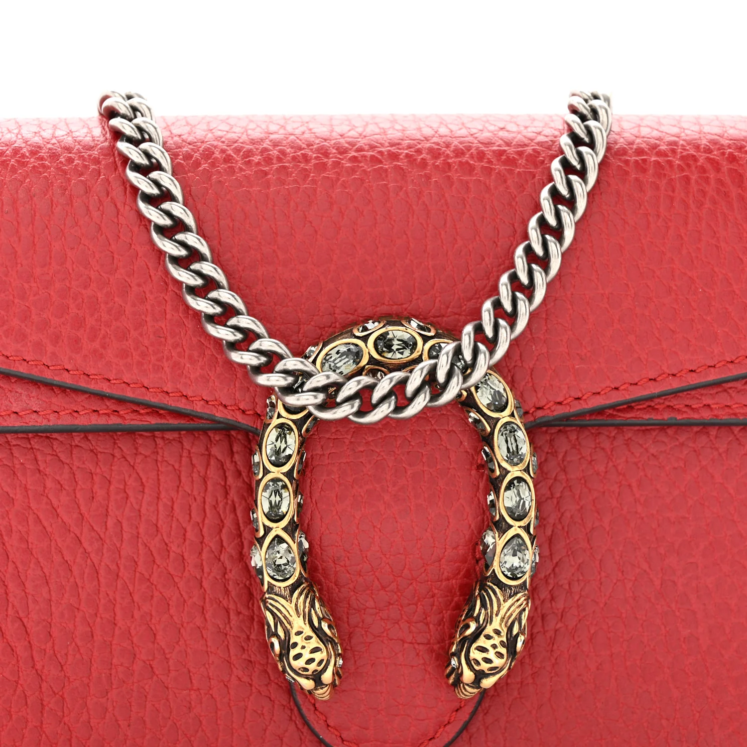 Calfskin Super Mini Dionysus Shoulder Bag Hibiscus Red - Top Club