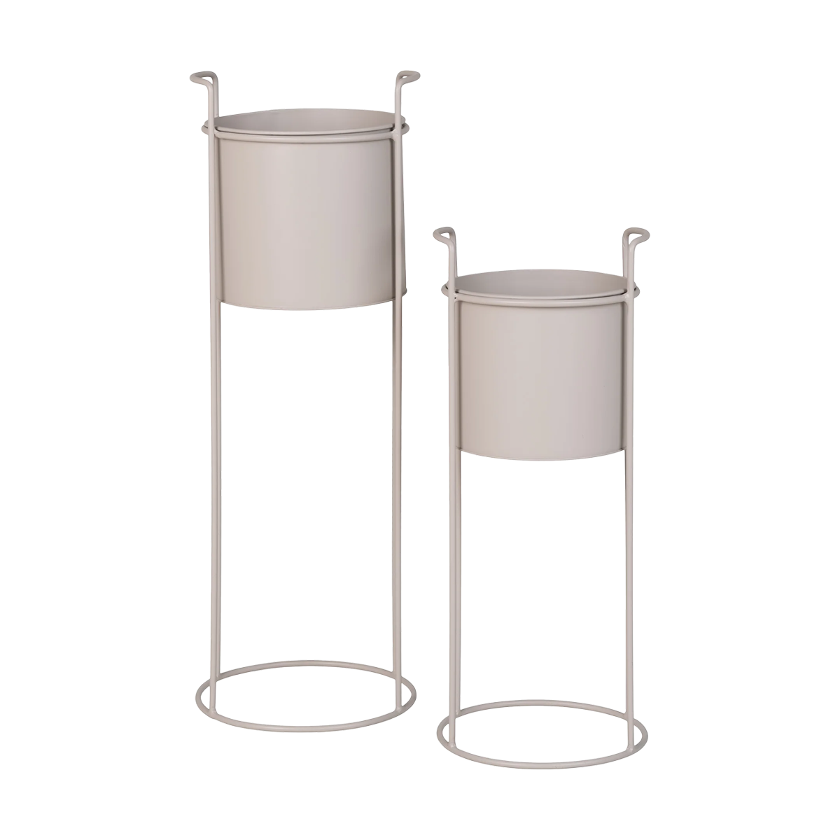 Staande plantenbak Pepijn - set van 2 Beige