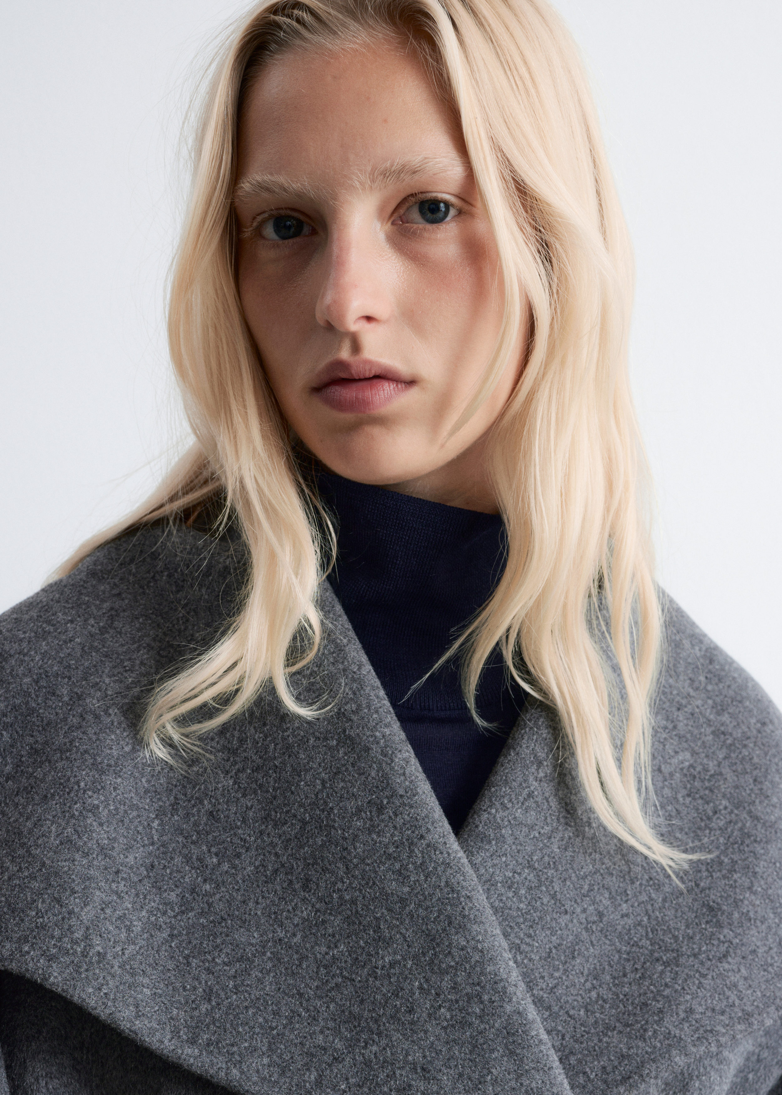 & Other Stories SHAWL-COLLAR WOOL MAXI COAT