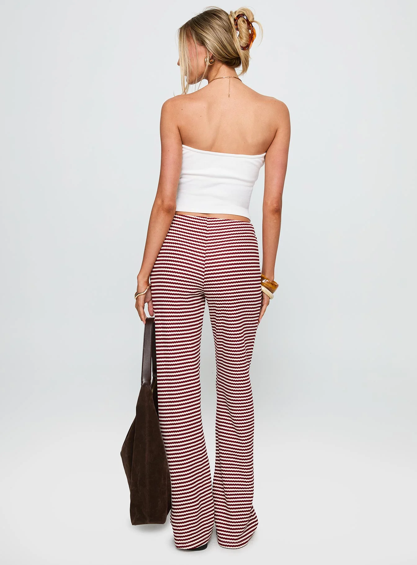 Next To Me Lounge Pant Red / White Stripe
