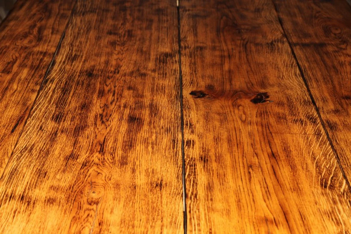 Rustic oak dining table 200 x 115 cm - solid and heavy from - guest house table dining table knight table - restaurant furniture