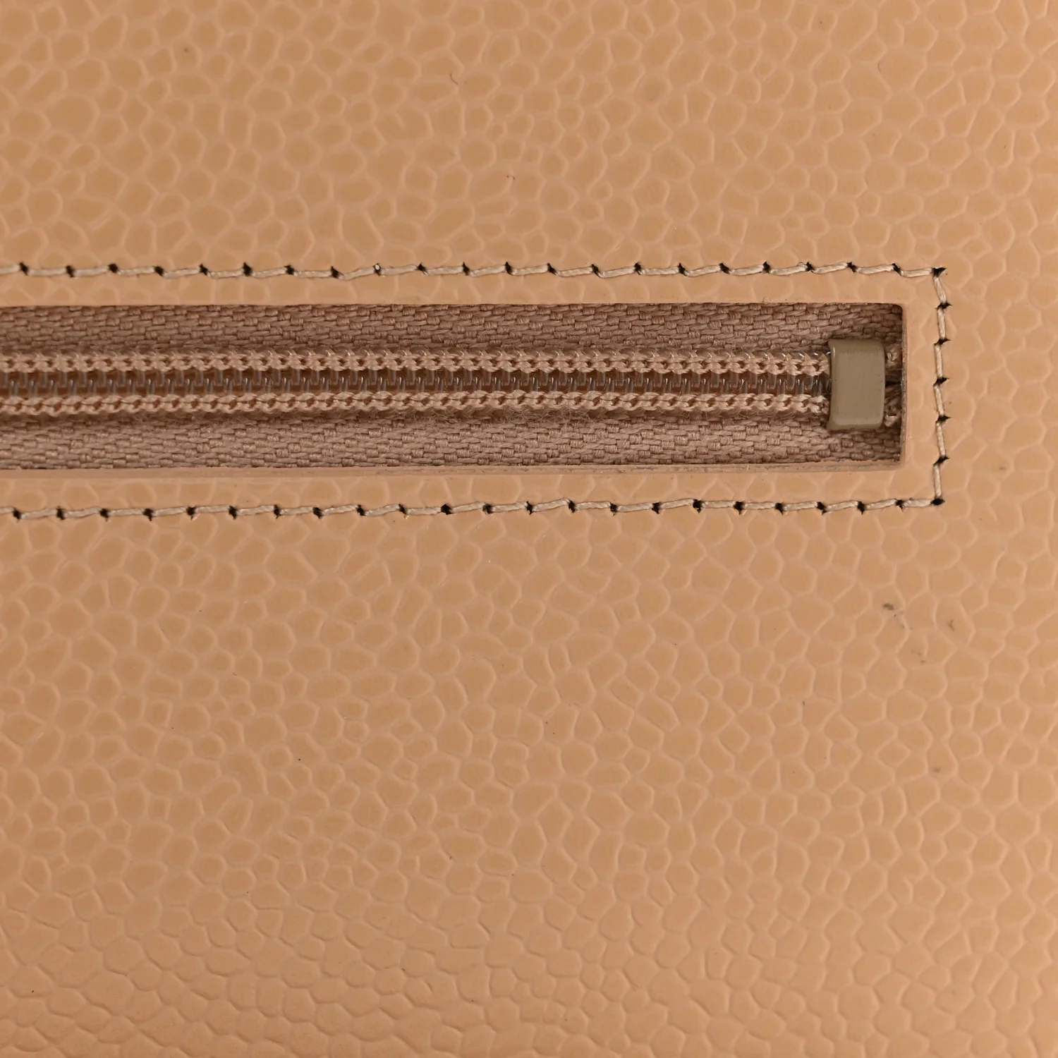Caviar Quilted Wallet On Chain WOC Beige - Top Club