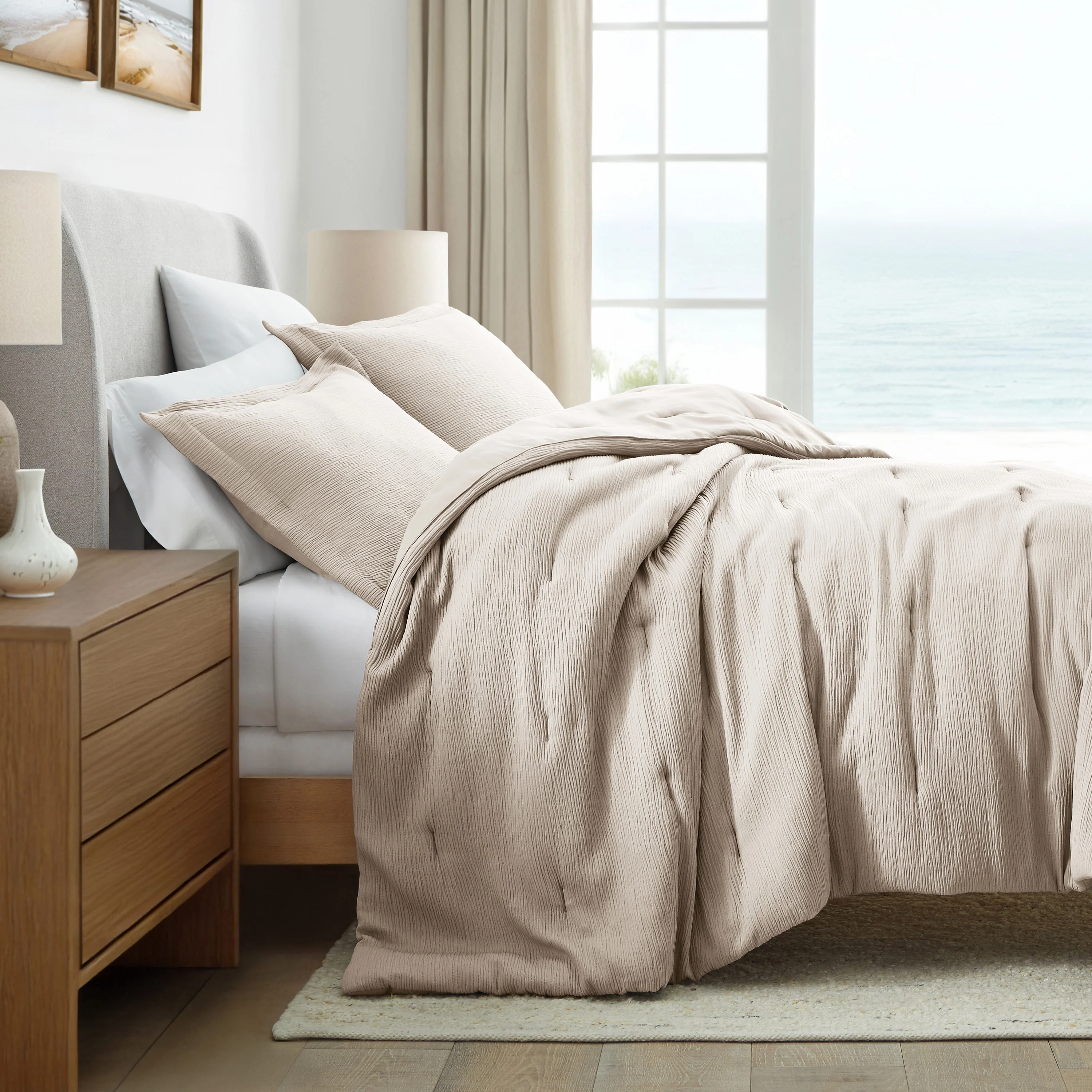 Cloud Weave Textured Down-Alternative Comforter Set - Sale