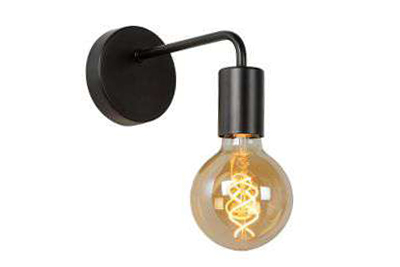 STEADY BOW WANDLAMP 12CM ZWART