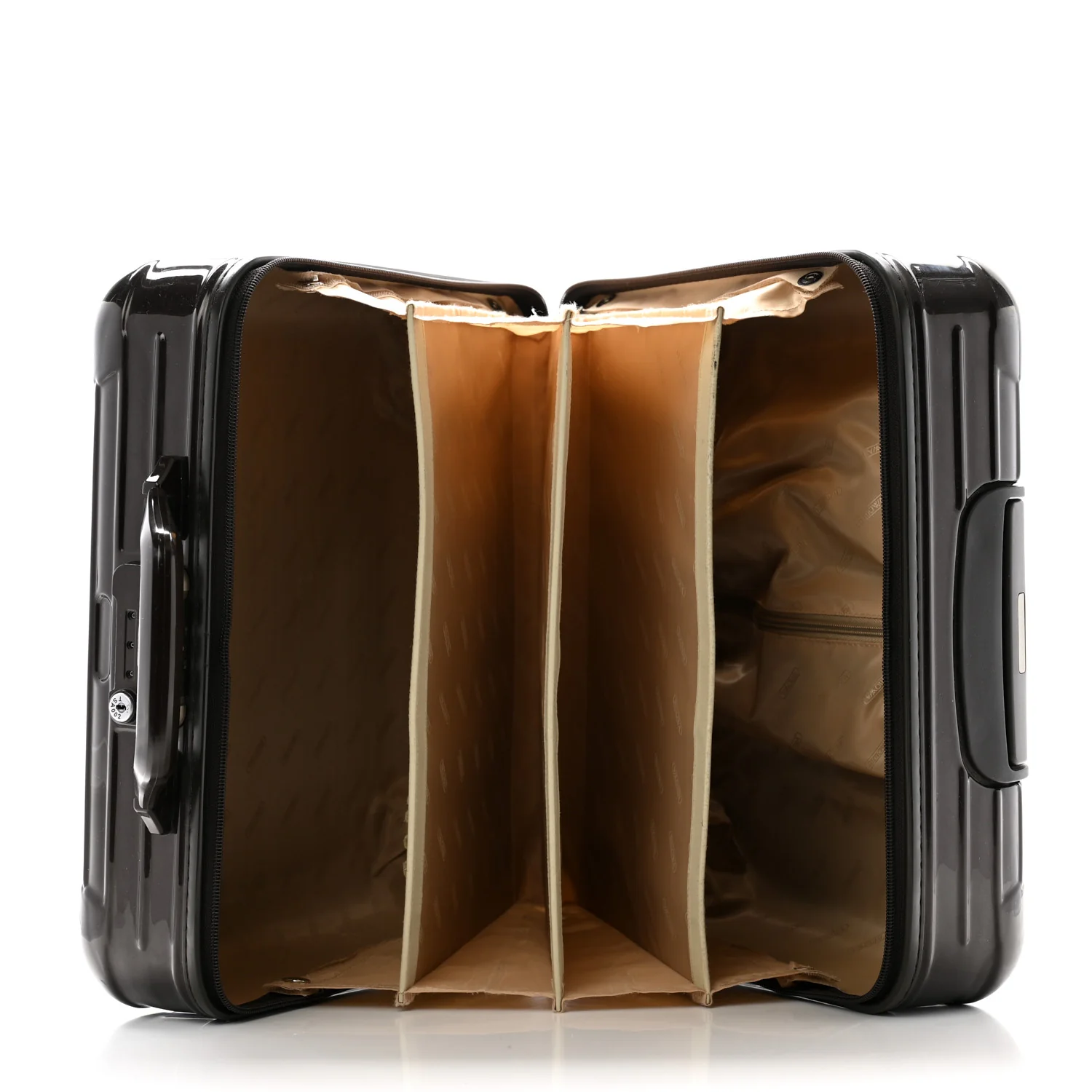 Gloss Polycarbonate Suitcase Compact Brown - Top Club