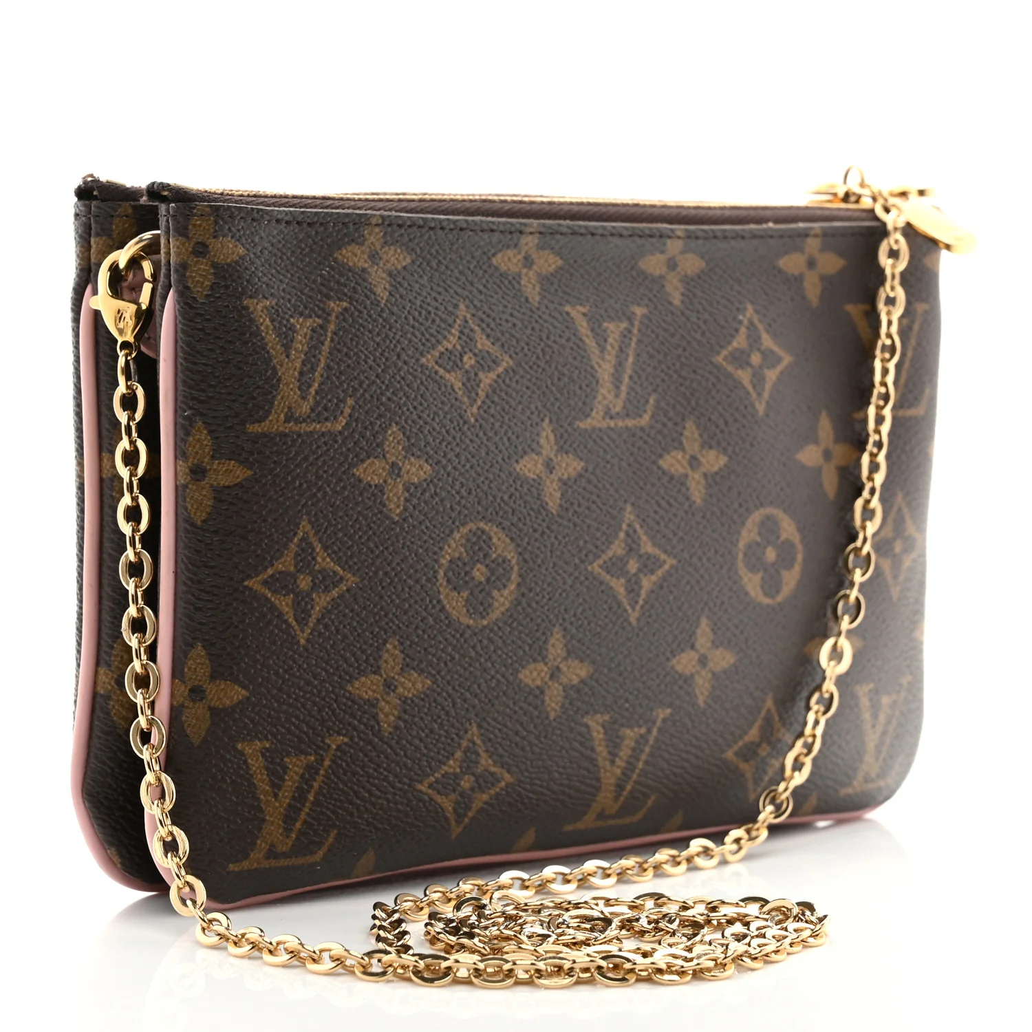 Monogram 2020 Christmas Animation Big Wheel Double Zip Pochette Rose Ballerine - Top Club